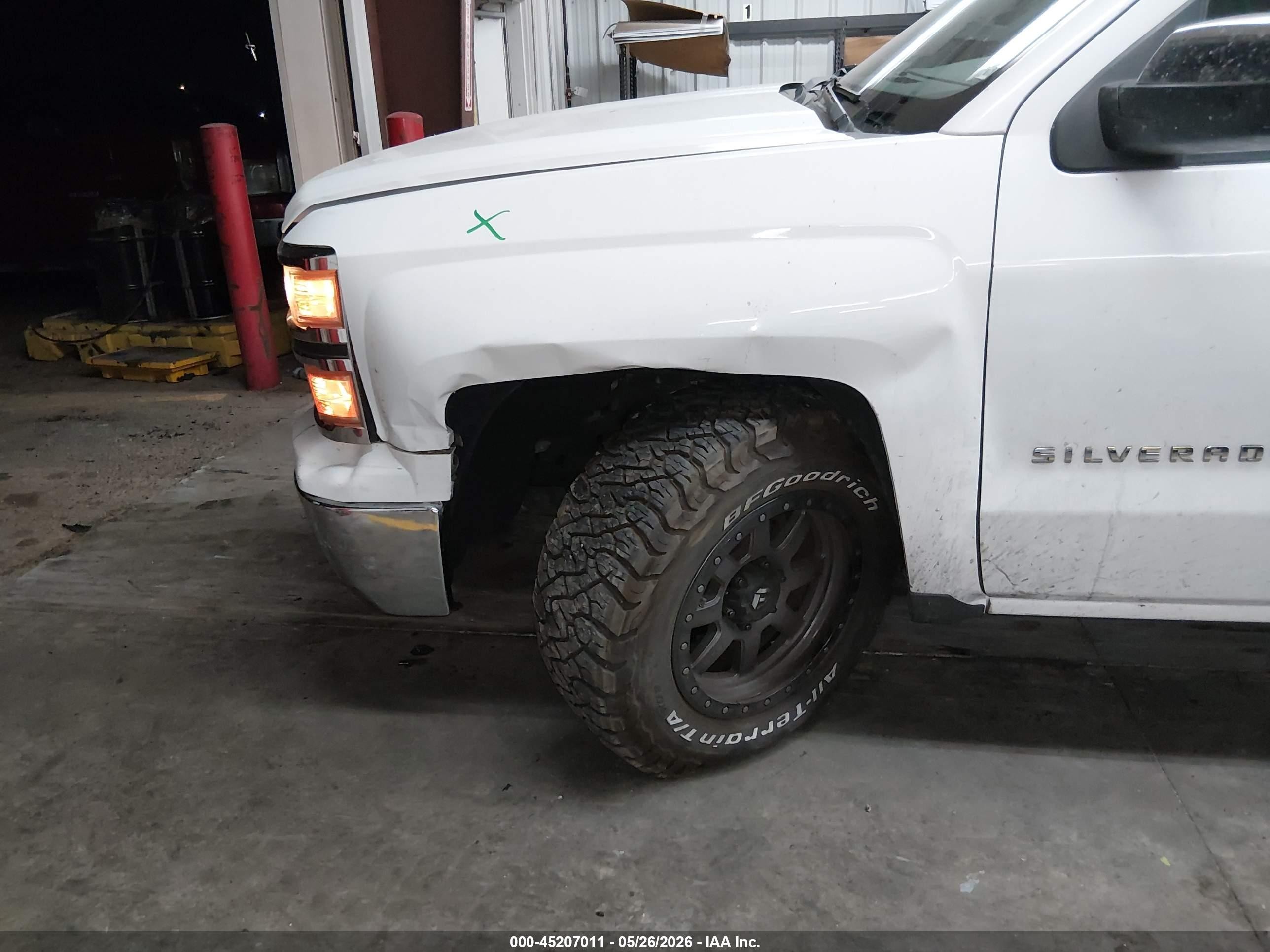 2015 Chevrolet Silverado 1500 Ls White vin: 1GCRCPEC8FZ329060