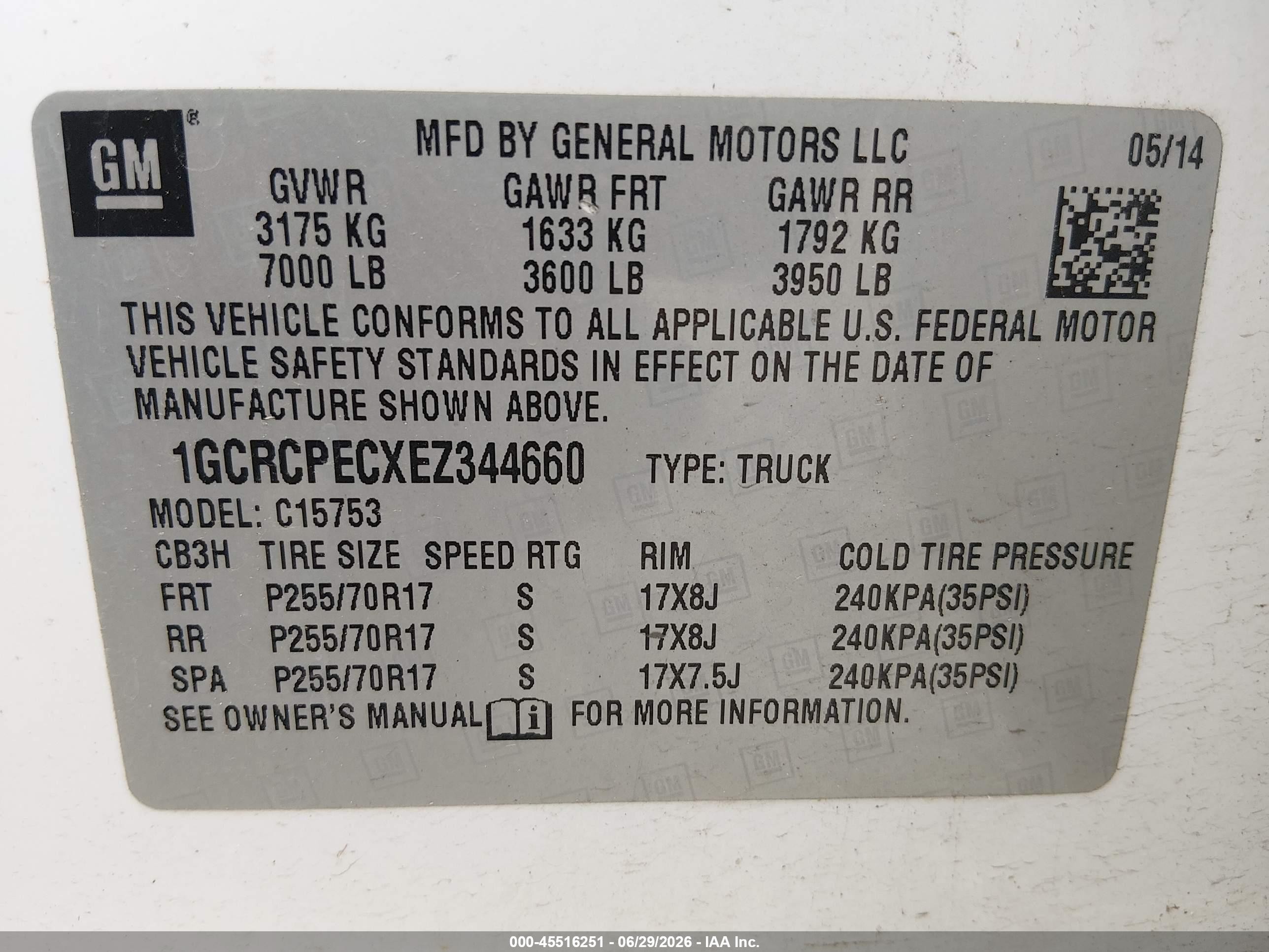 2014 Chevrolet Silverado 1500 Work Truck 1wt White vin: 1GCRCPECXEZ344660