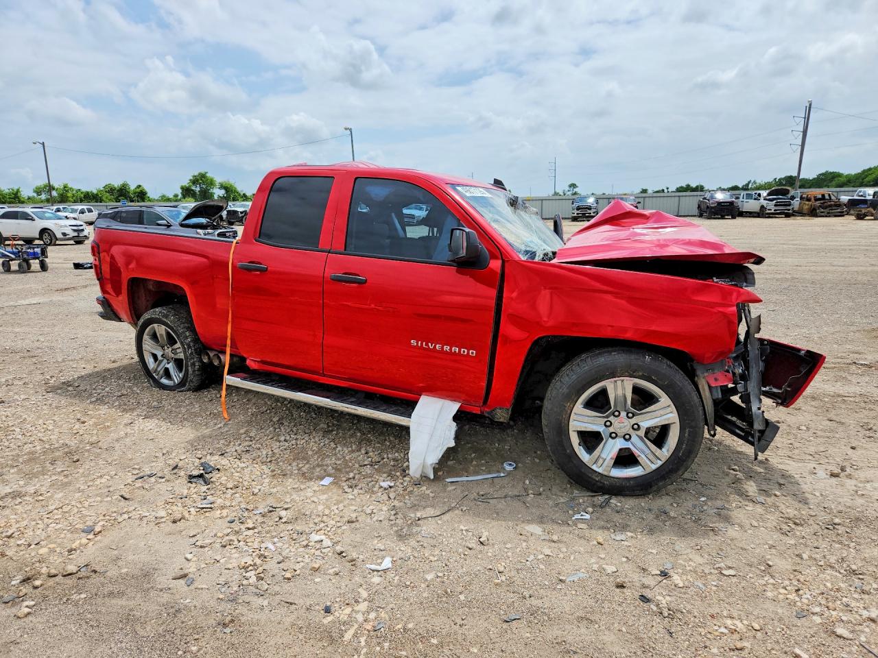 2017 Chevrolet Silverado C1500 Custom Red vin: 1GCRCPECXHZ234230