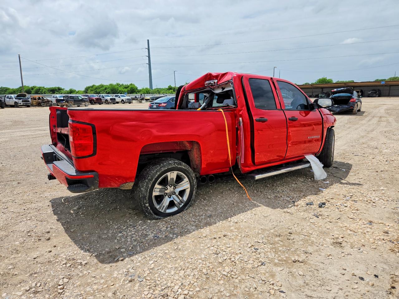2017 Chevrolet Silverado C1500 Custom Red vin: 1GCRCPECXHZ234230
