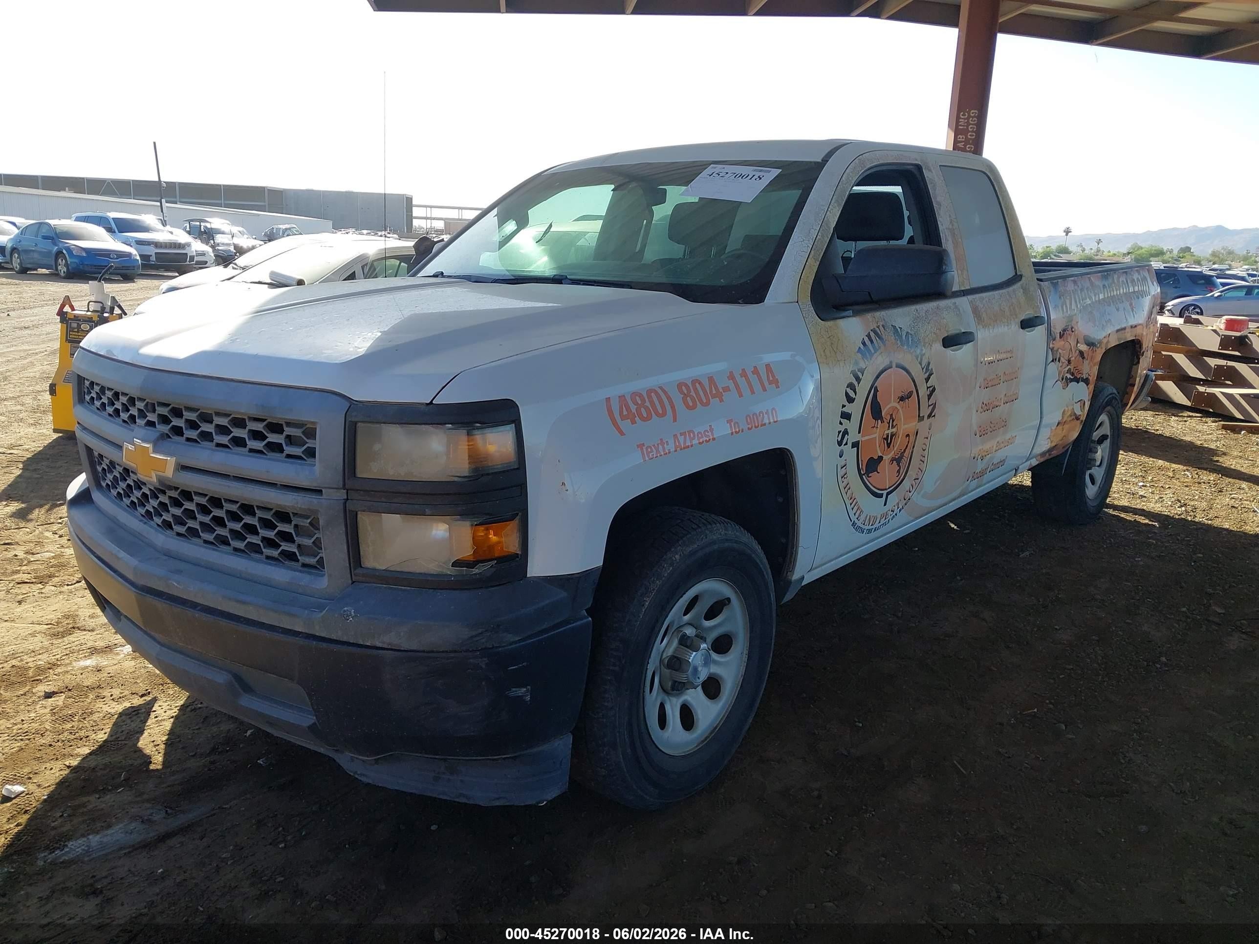 2015 Chevrolet Silverado 1500 Wt White vin: 1GCRCPEH0FZ254124