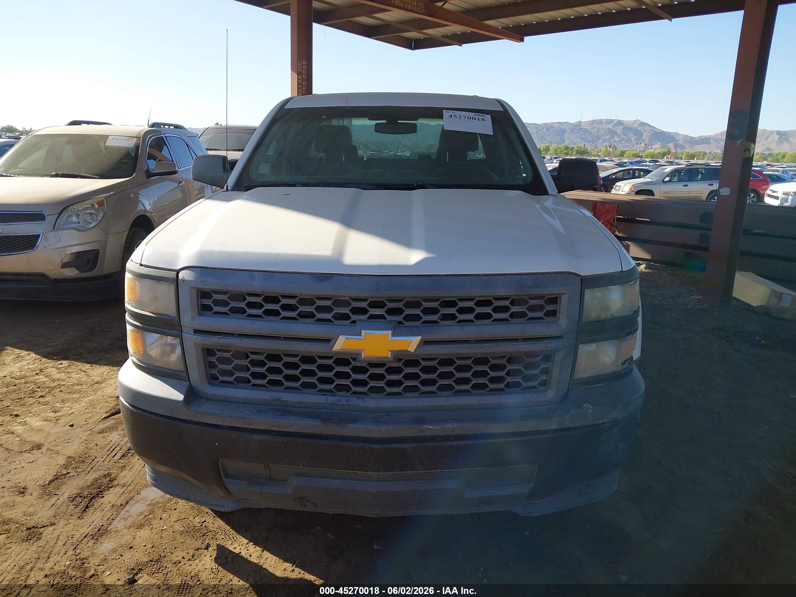 2015 Chevrolet Silverado 1500 Wt White vin: 1GCRCPEH0FZ254124