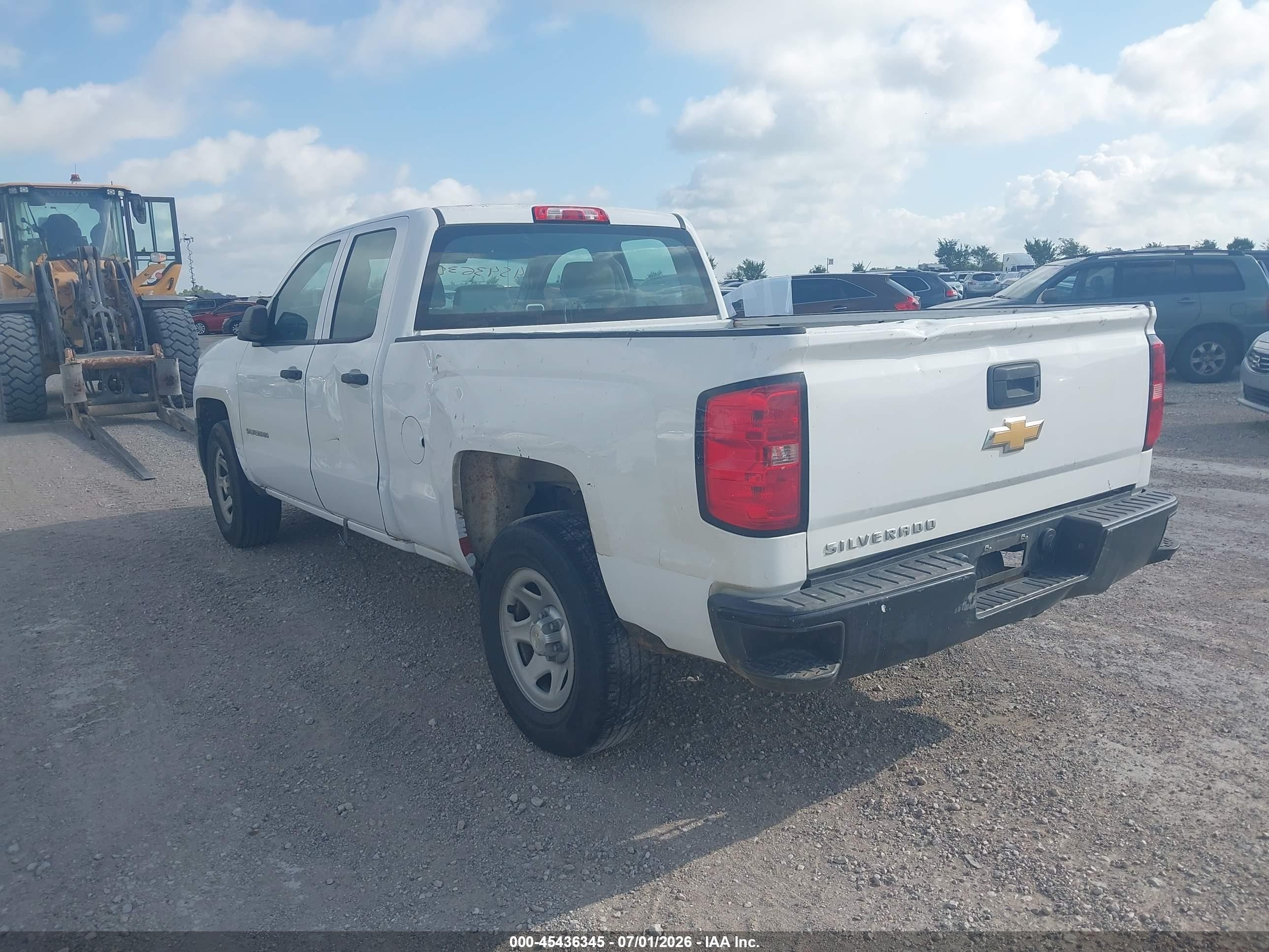 2014 Chevrolet Silverado 1500 Work Truck White vin: 1GCRCPEH1EZ348219