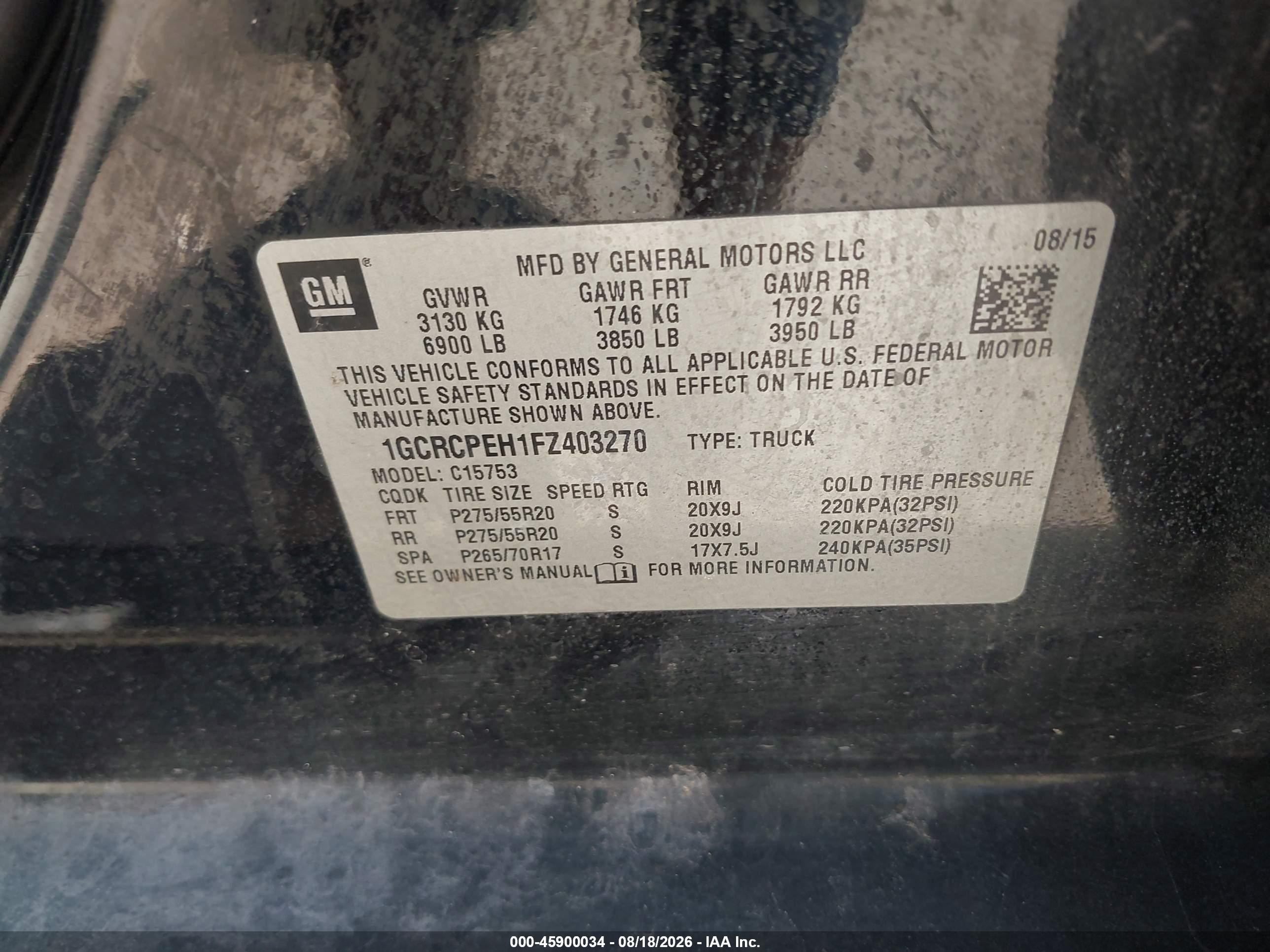 2015 Chevrolet Silverado 1500 Work Truck Black vin: 1GCRCPEH1FZ403270