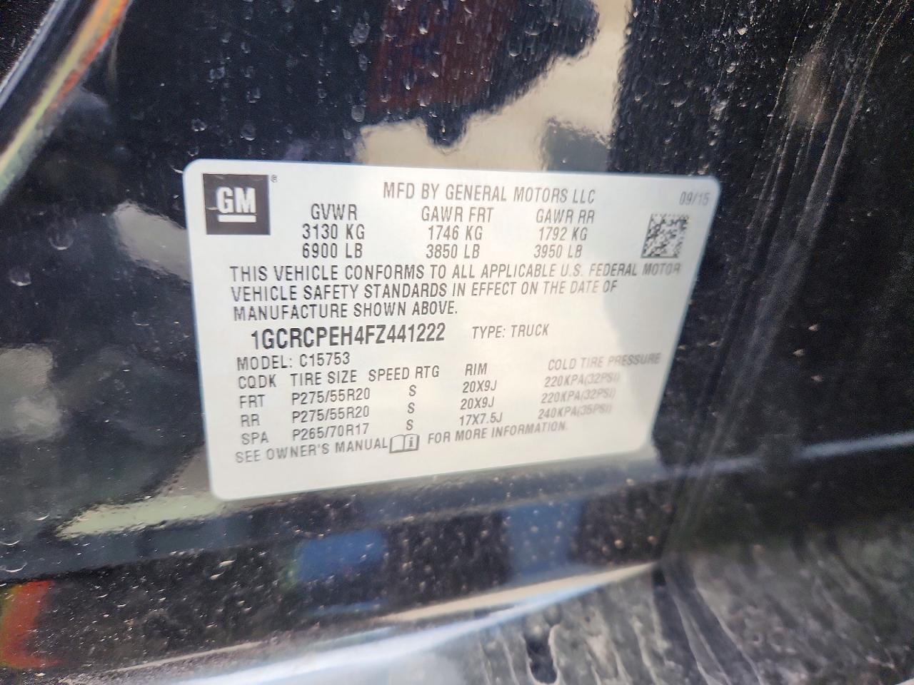 2015 Chevrolet Silverado C1500 Black vin: 1GCRCPEH4FZ441222