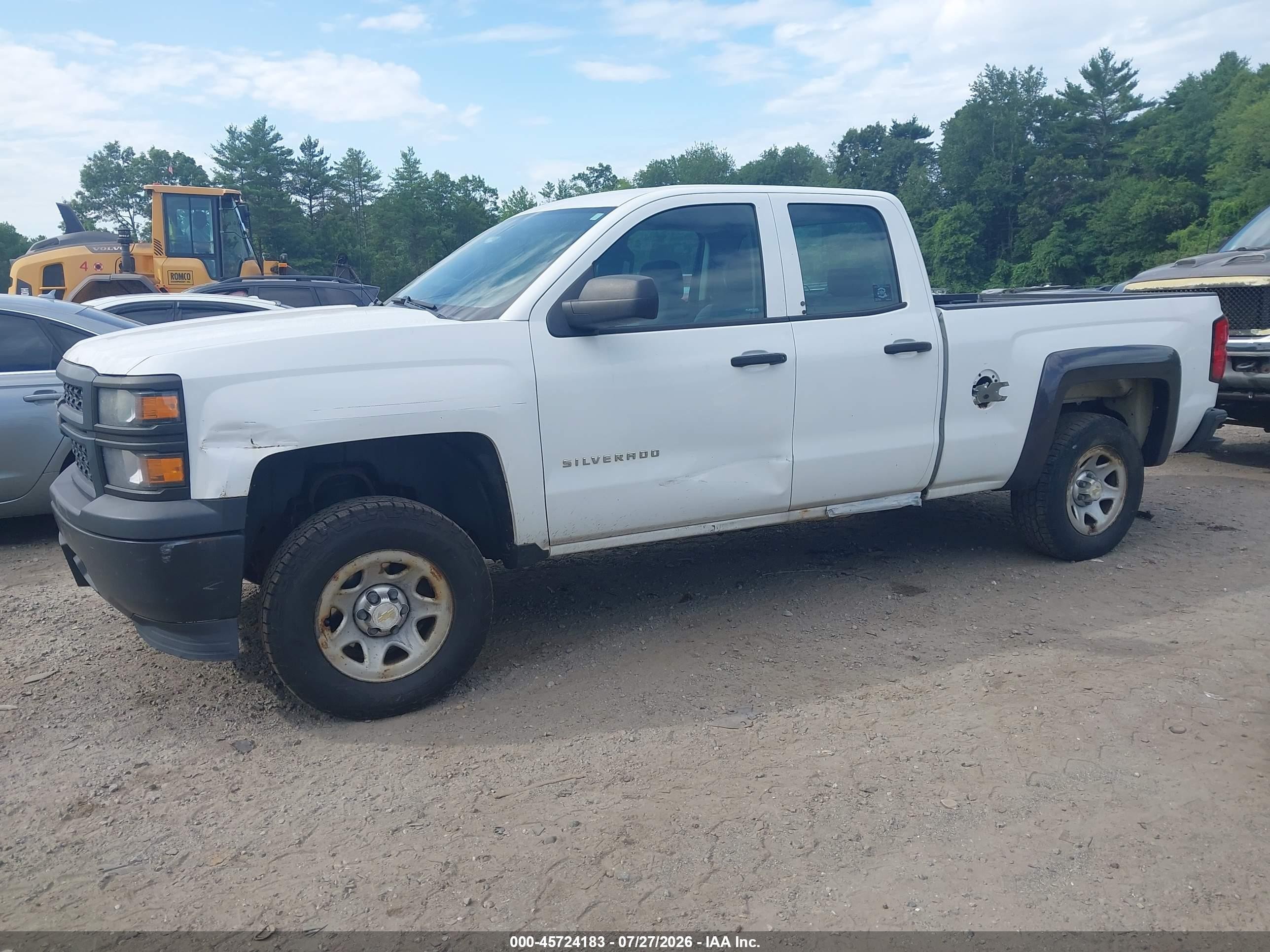 2014 Chevrolet Silverado 1500 Work Truck White vin: 1GCRCPEH6EZ119096