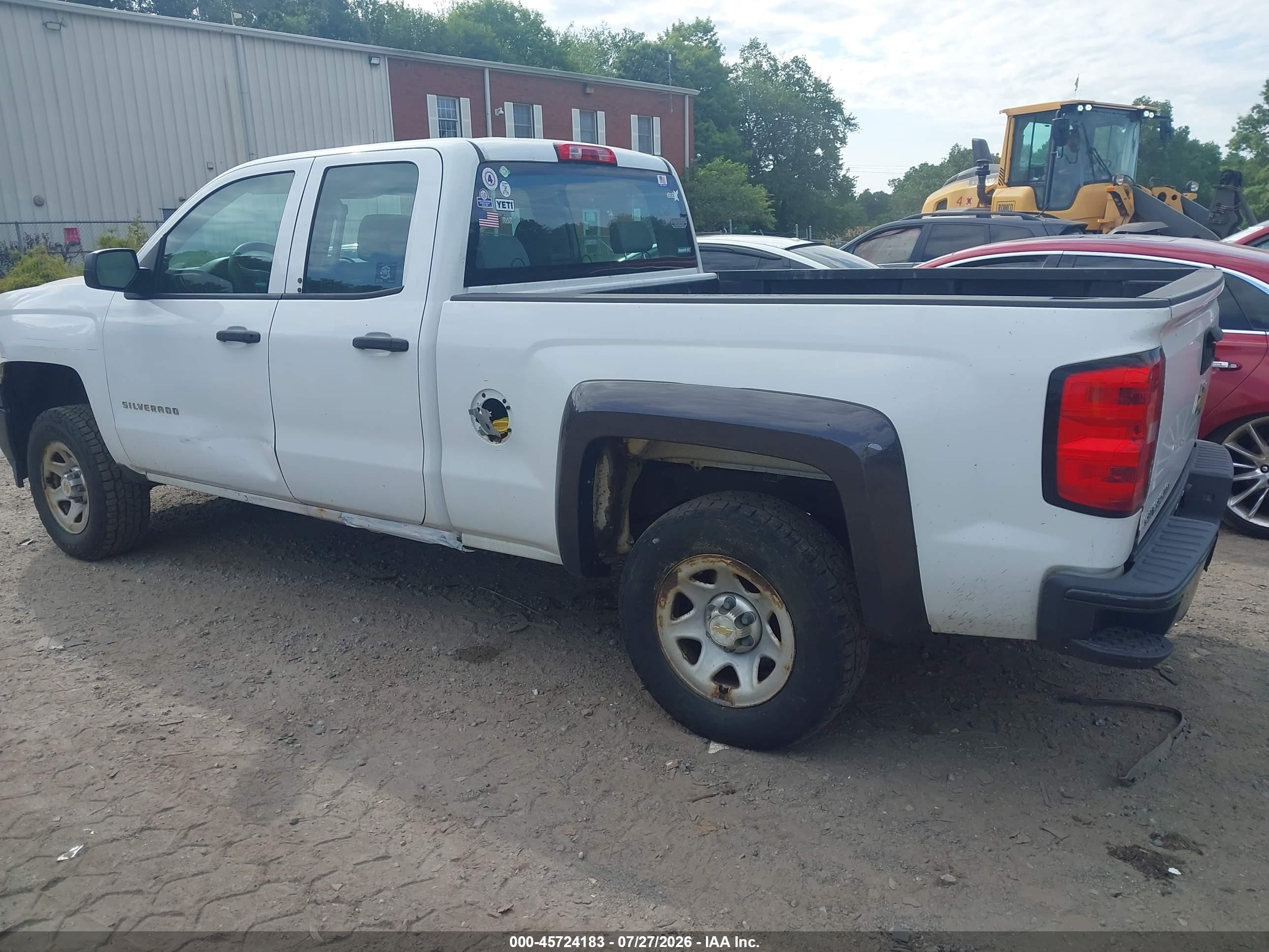 2014 Chevrolet Silverado 1500 Work Truck White vin: 1GCRCPEH6EZ119096