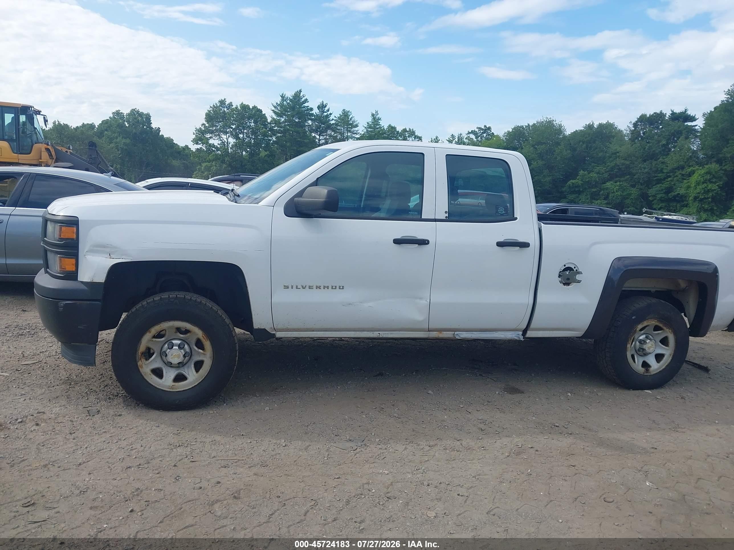2014 Chevrolet Silverado 1500 Work Truck White vin: 1GCRCPEH6EZ119096