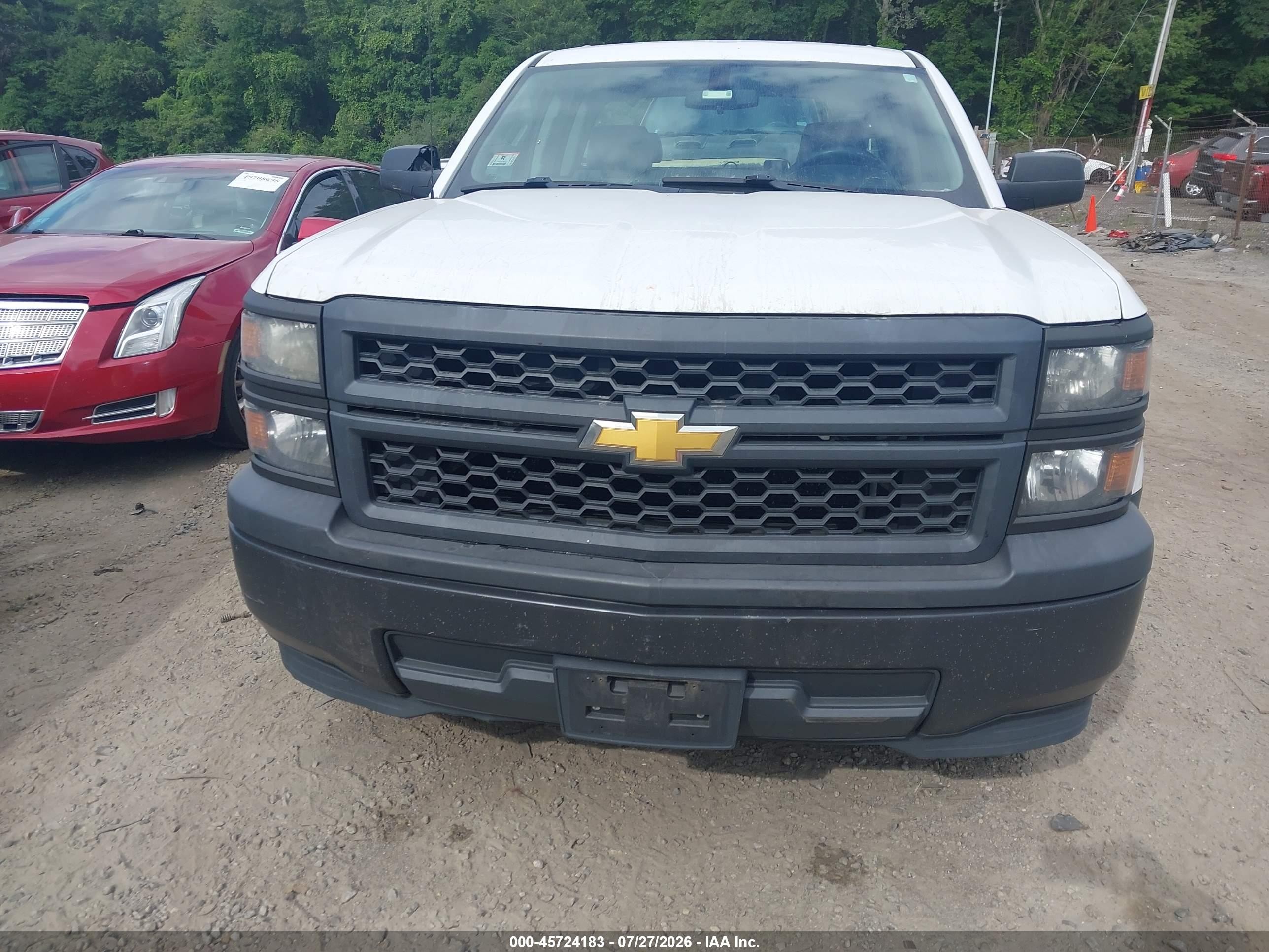 2014 Chevrolet Silverado 1500 Work Truck White vin: 1GCRCPEH6EZ119096