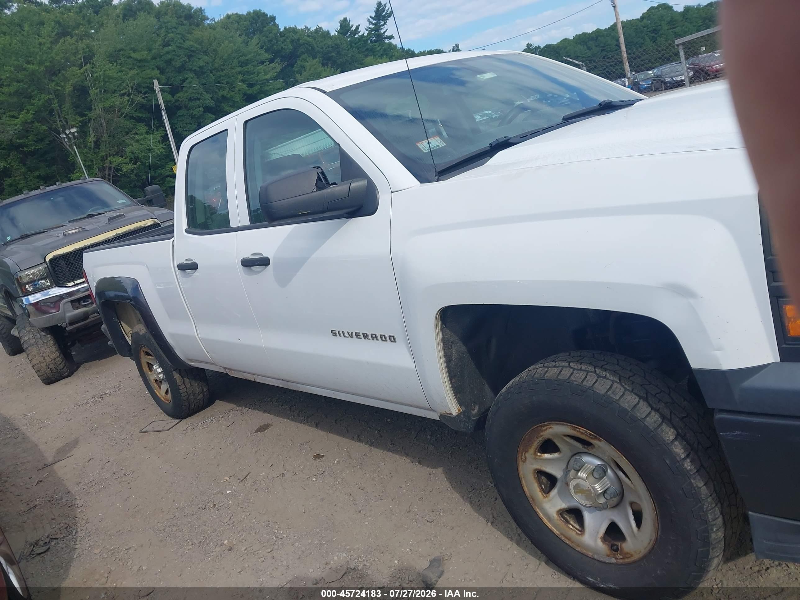2014 Chevrolet Silverado 1500 Work Truck White vin: 1GCRCPEH6EZ119096