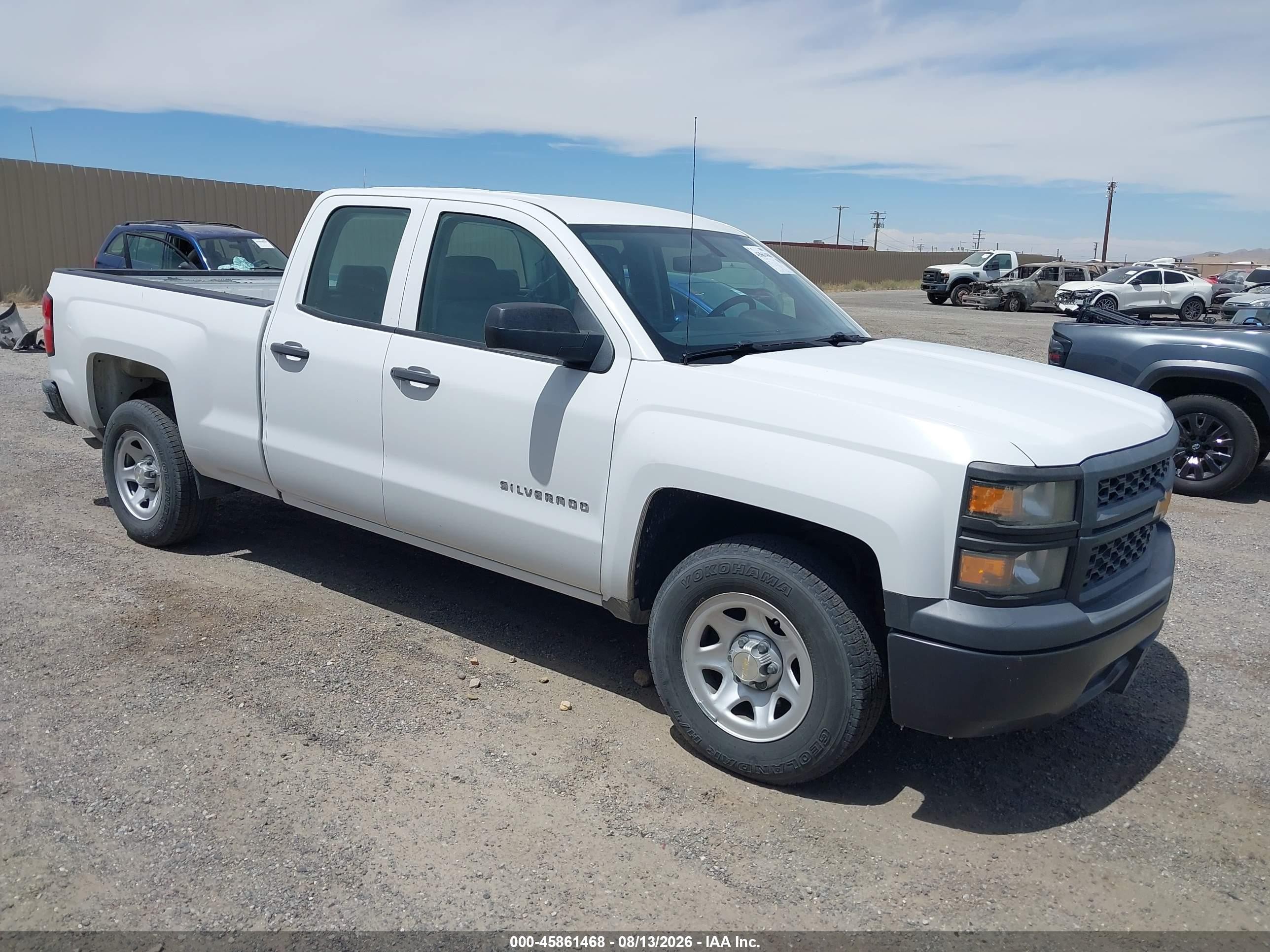 2015 Chevrolet Silverado 1500 Work Truck White vin: 1GCRCPEH6FZ328873
