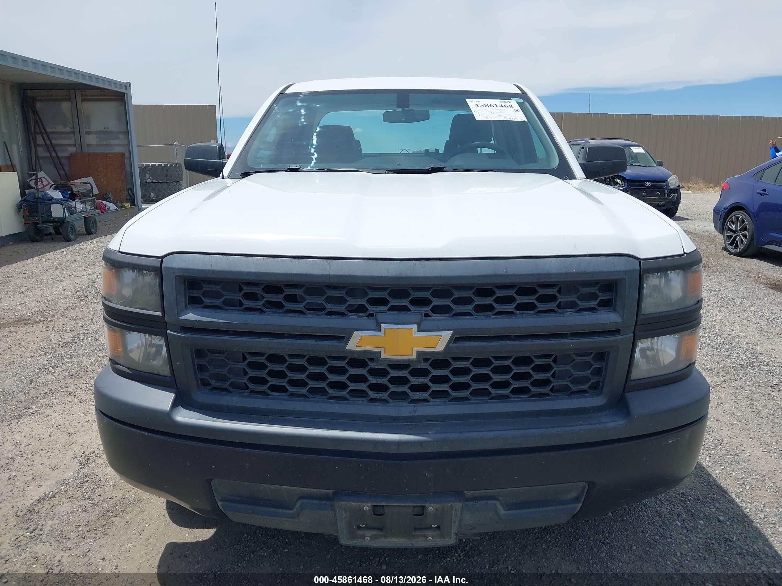 2015 Chevrolet Silverado 1500 Work Truck White vin: 1GCRCPEH6FZ328873