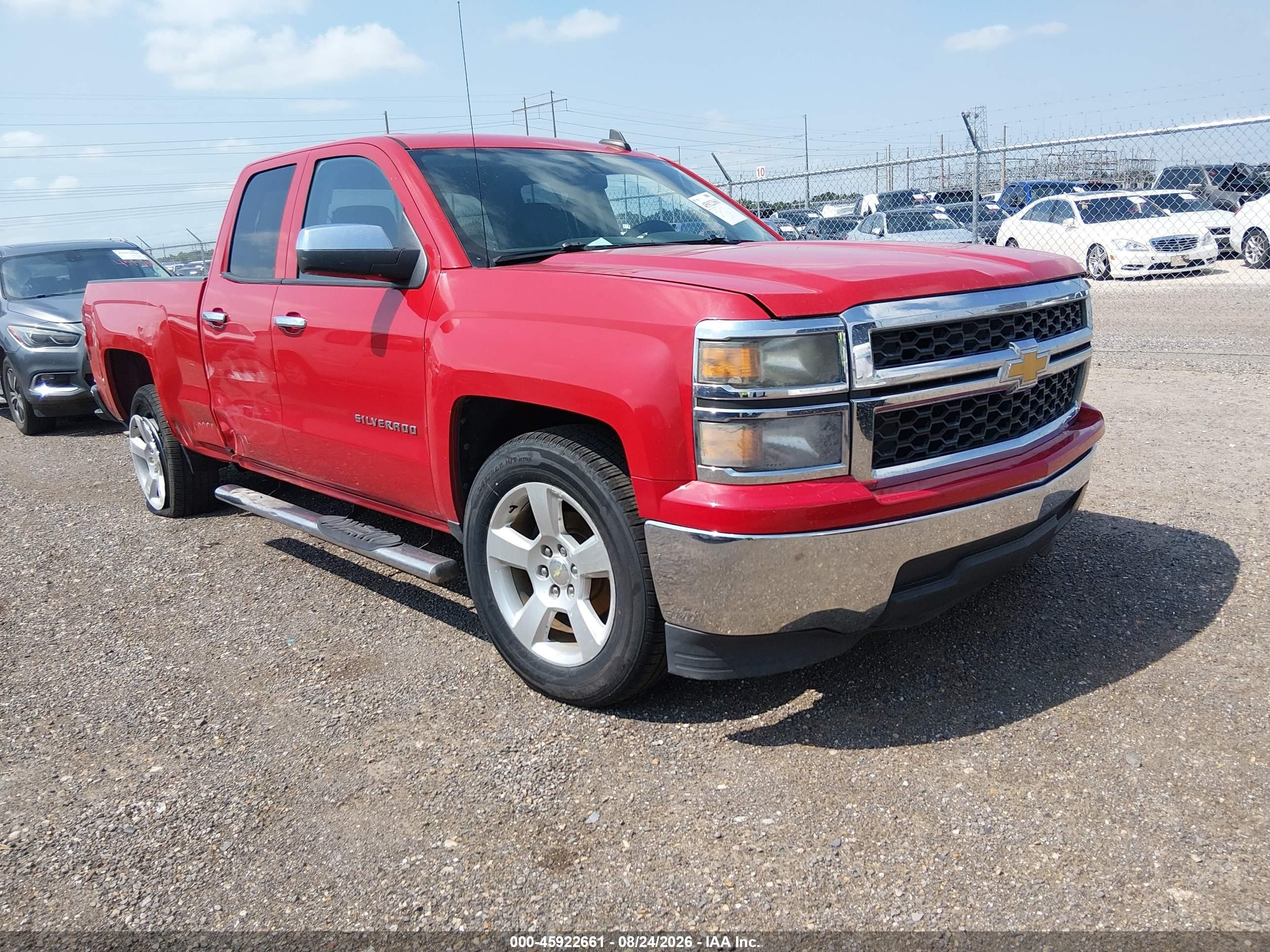 2015 Chevrolet Silverado 1500 Ls Red vin: 1GCRCPEH8FZ323688