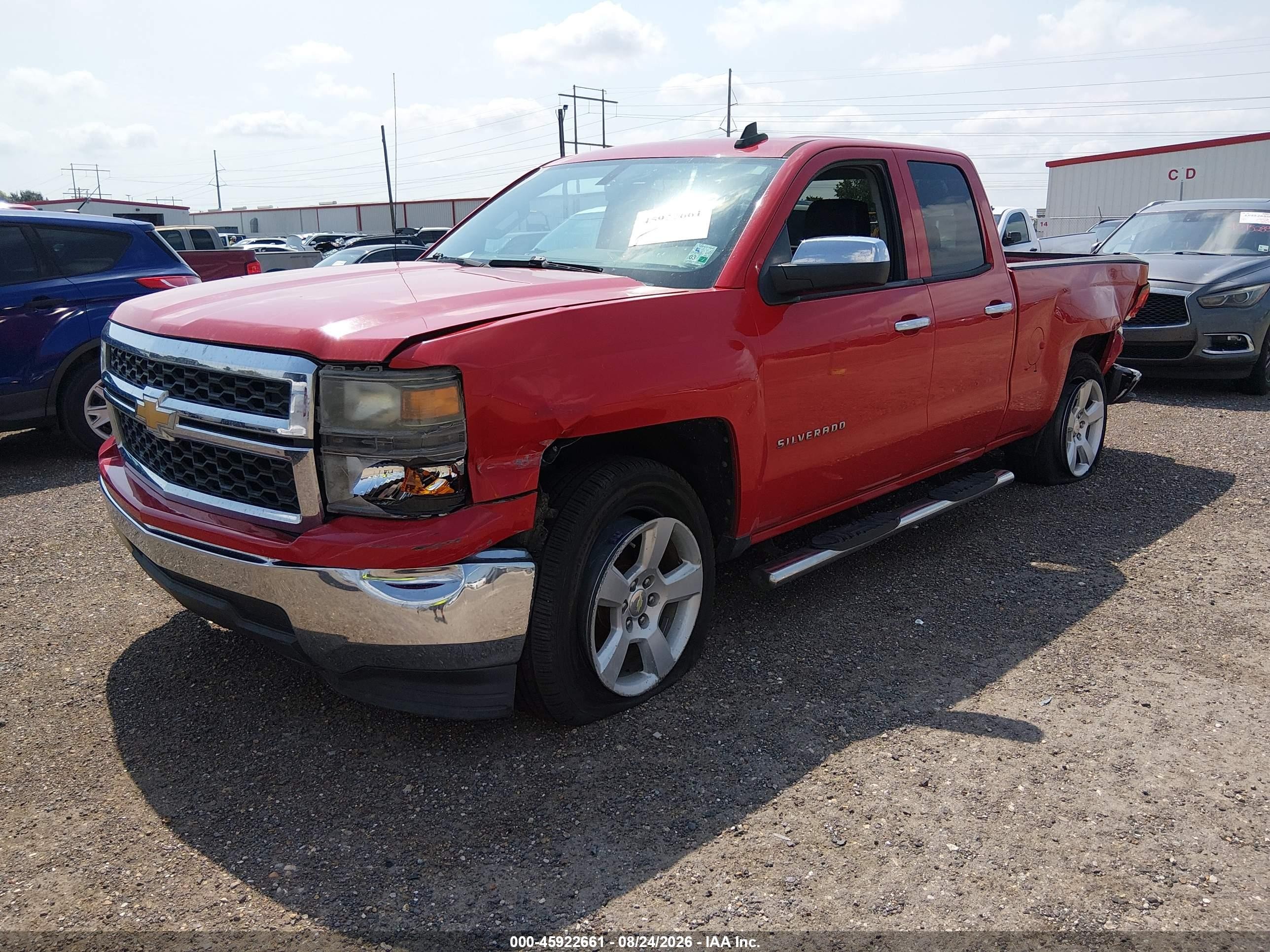 2015 Chevrolet Silverado 1500 Ls Red vin: 1GCRCPEH8FZ323688