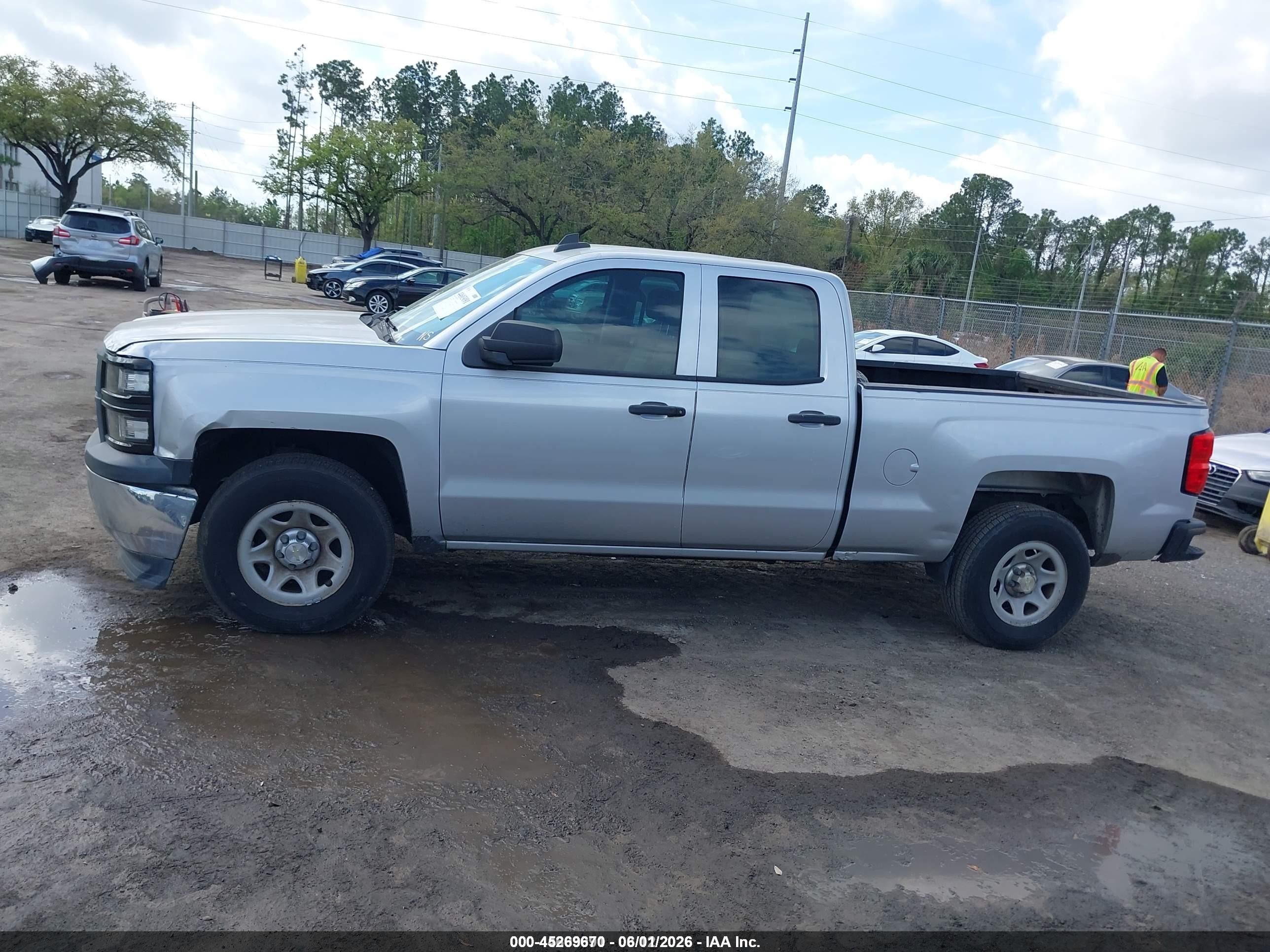 2015 Chevrolet Silverado 1500 Wt Silver vin: 1GCRCPEH9FZ204709