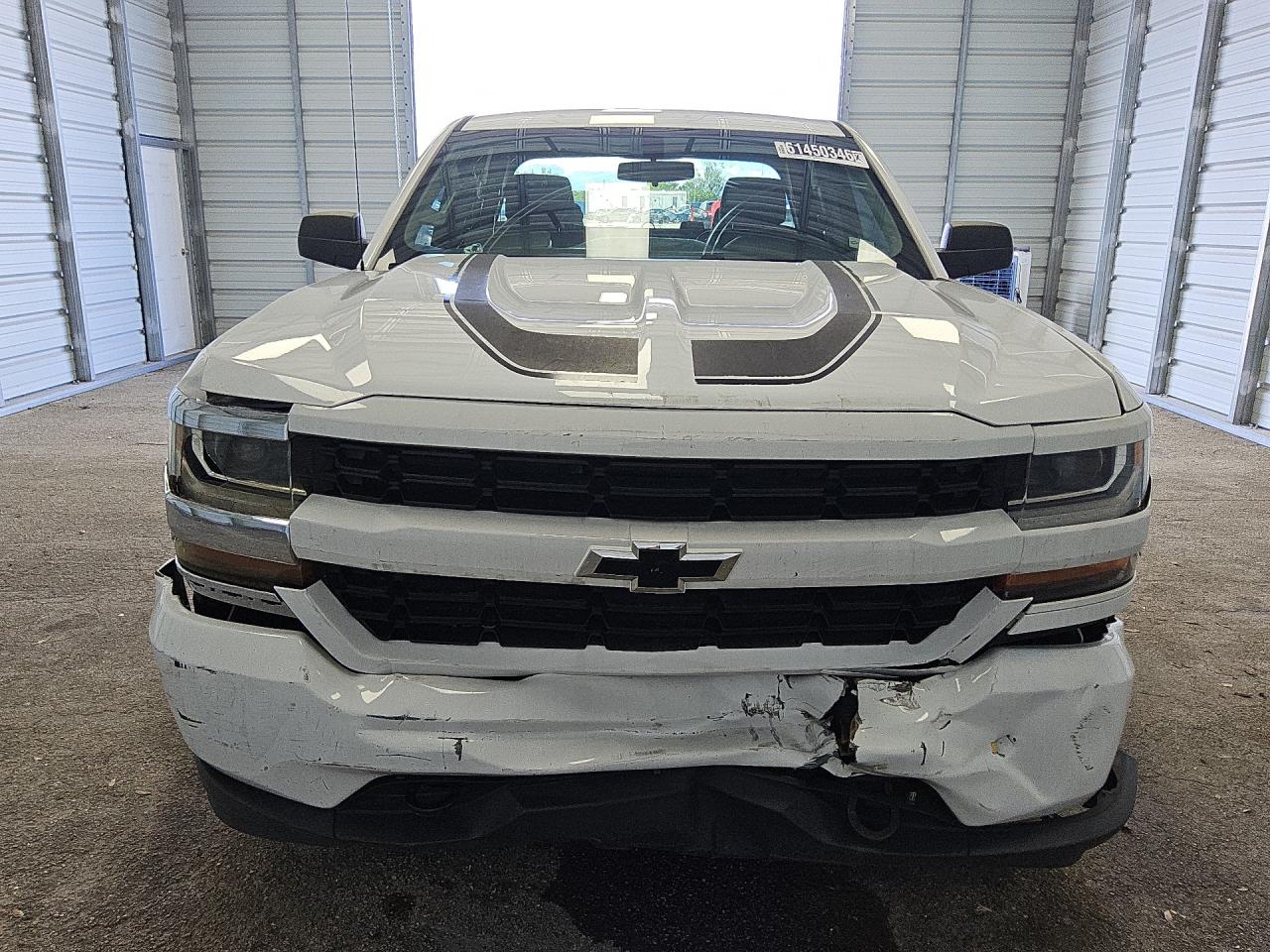 2017 Chevrolet Silverado C1500 Custom White vin: 1GCRCPEH9HZ288856 Damage: Grille, Broken, Replacement Required