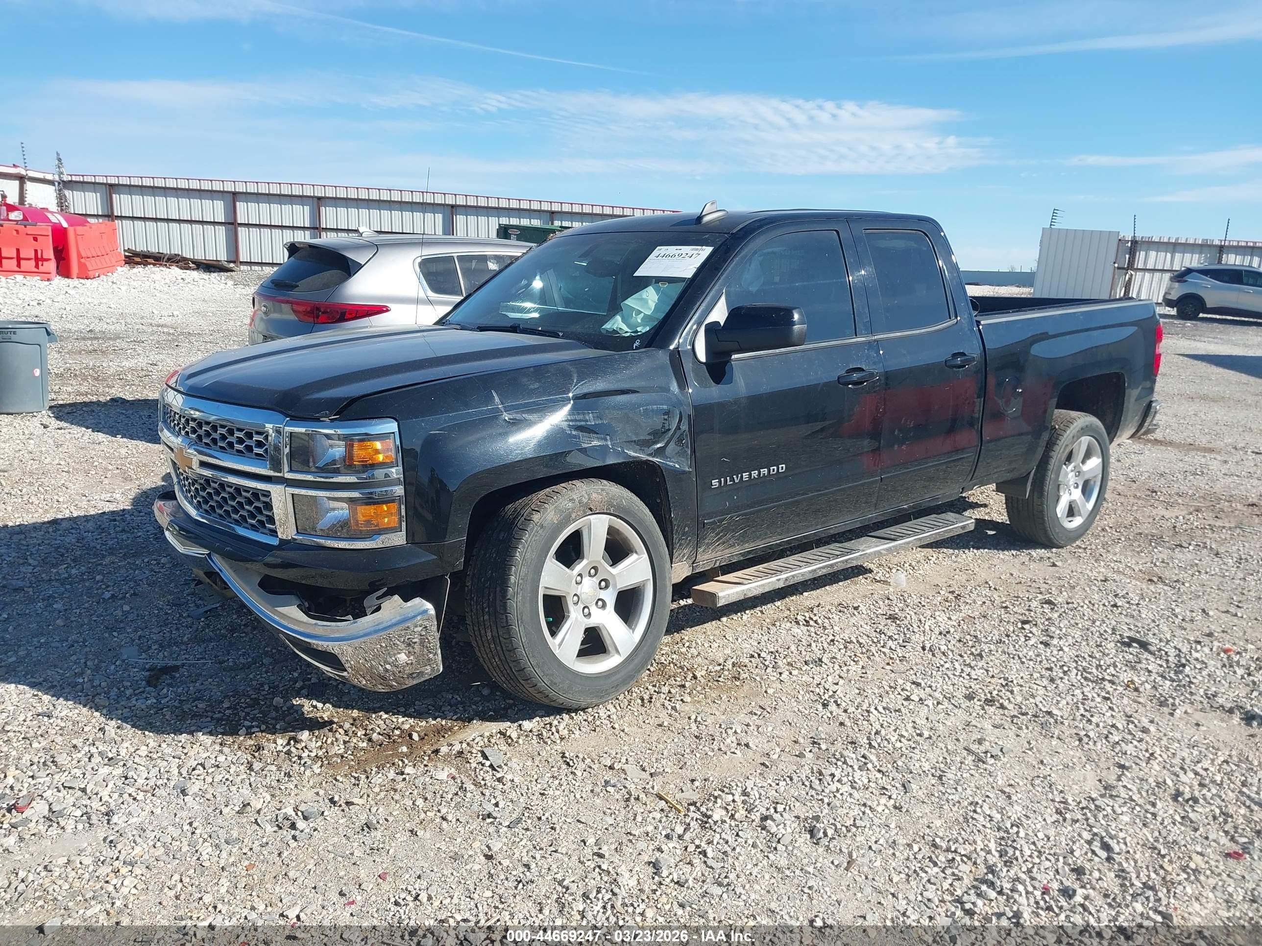 2015 Chevrolet Silverado 1500 1lt Black vin: 1GCRCREC0FZ230843
