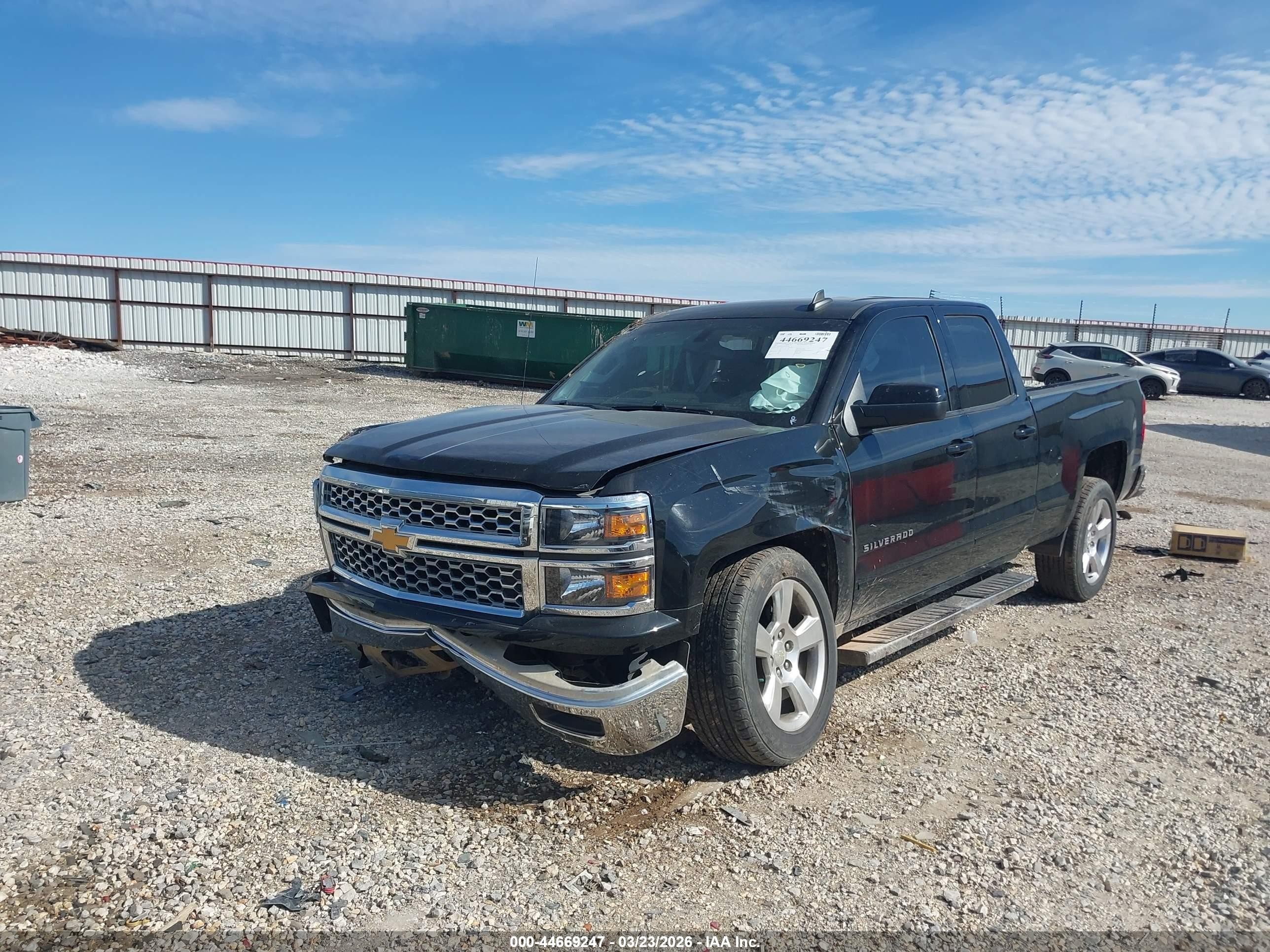 2015 Chevrolet Silverado 1500 1lt Black vin: 1GCRCREC0FZ230843