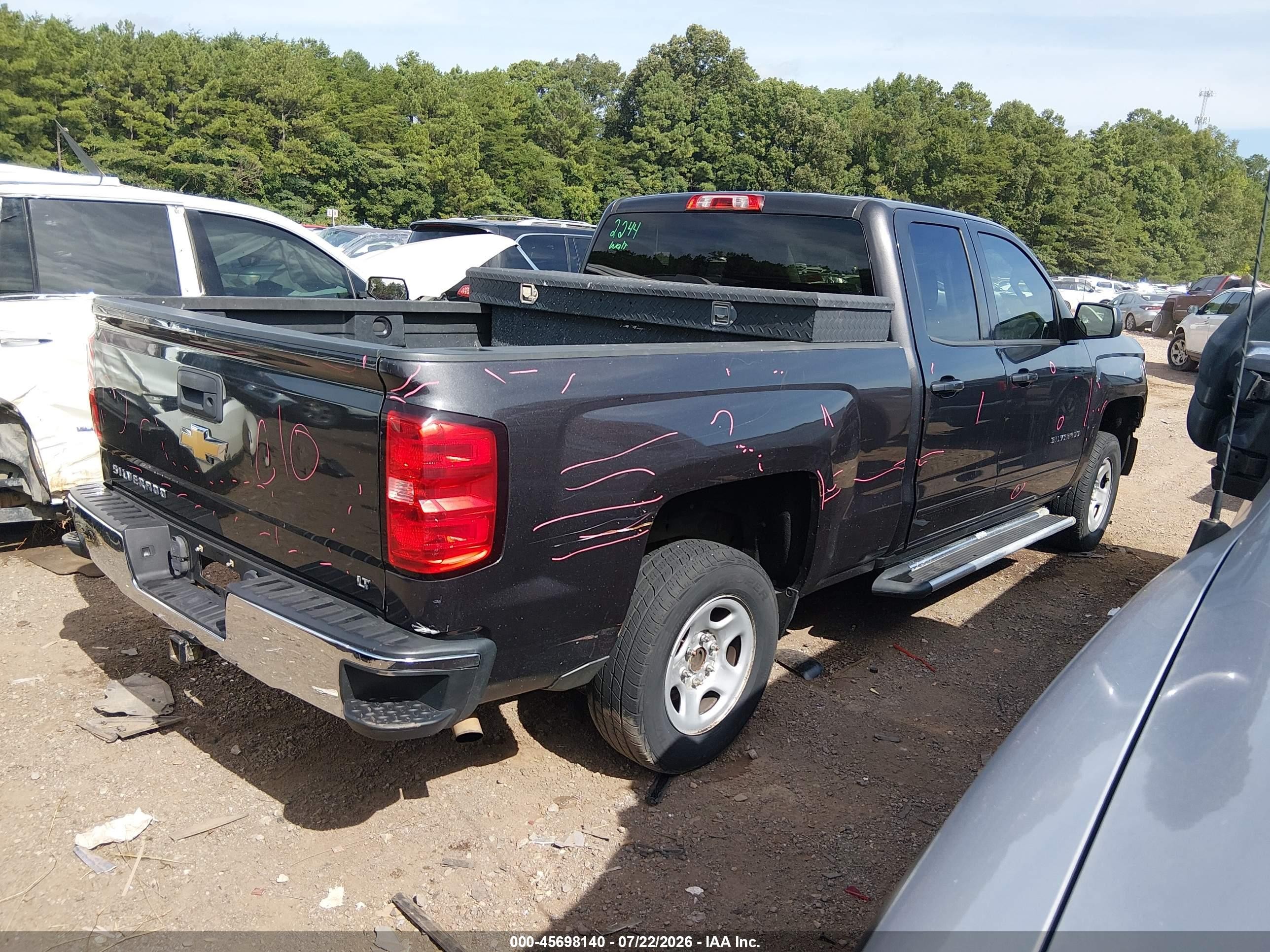 2015 Chevrolet Silverado 1500 Lt Black vin: 1GCRCREC1FZ371808