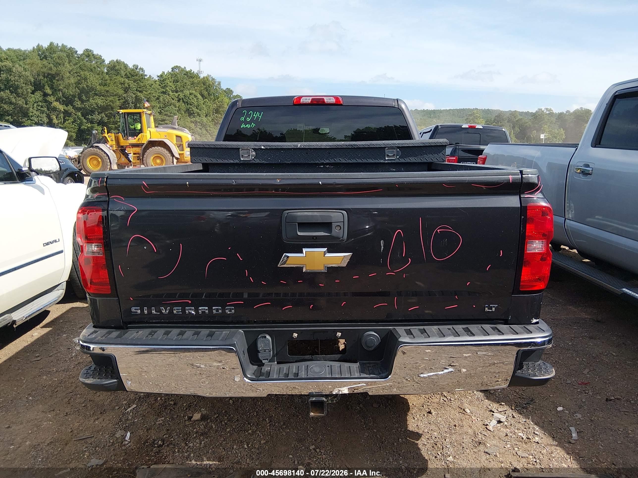 2015 Chevrolet Silverado 1500 Lt Black vin: 1GCRCREC1FZ371808