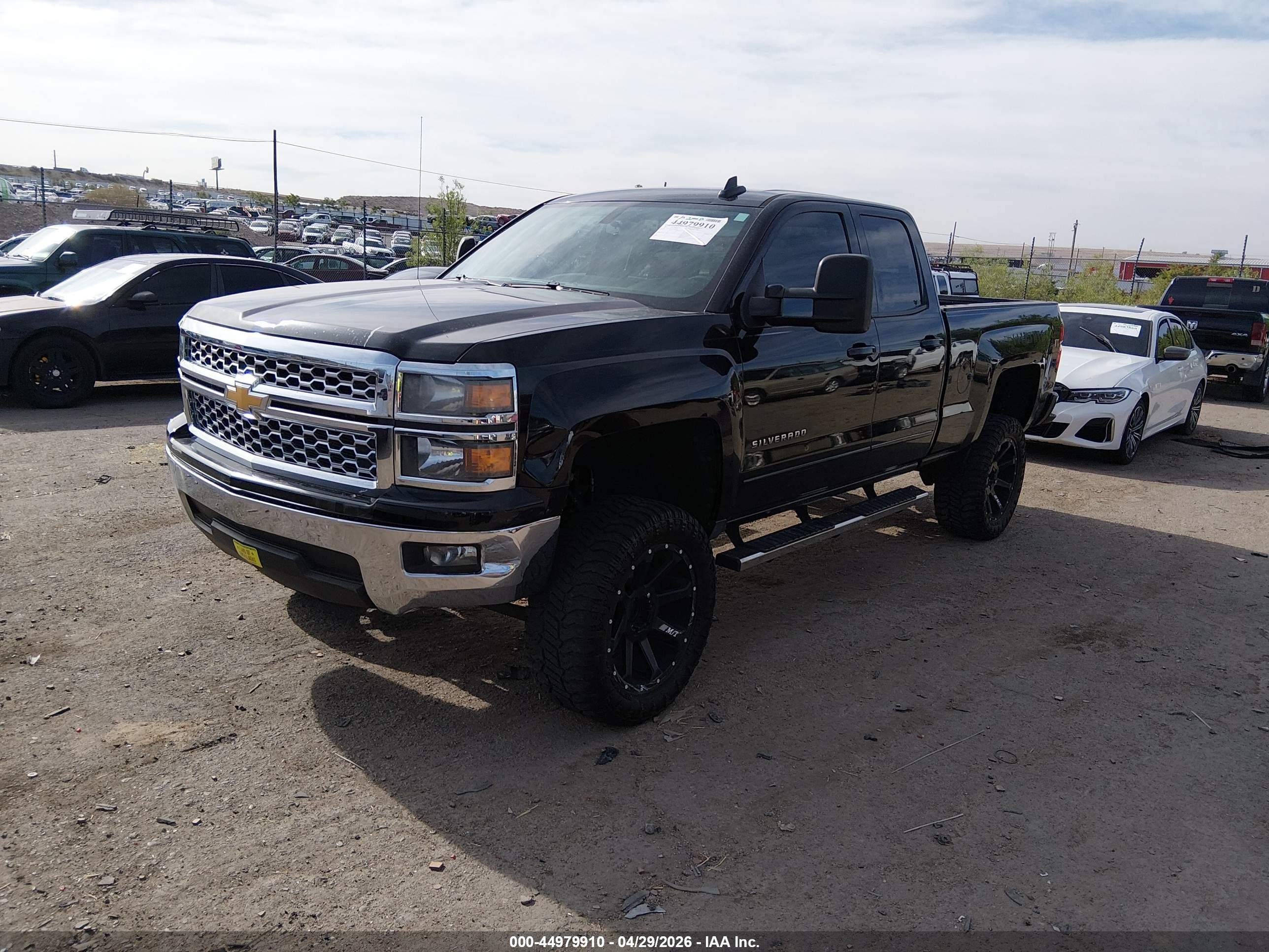 2015 Chevrolet Silverado 1500 1lt Black vin: 1GCRCREC1FZ386230