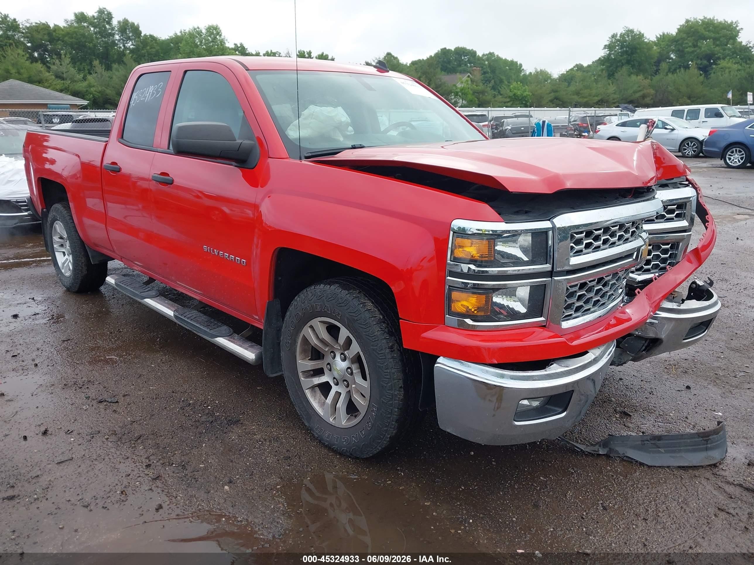 2014 Chevrolet Silverado 1500 1lt Red vin: 1GCRCREC3EZ397082