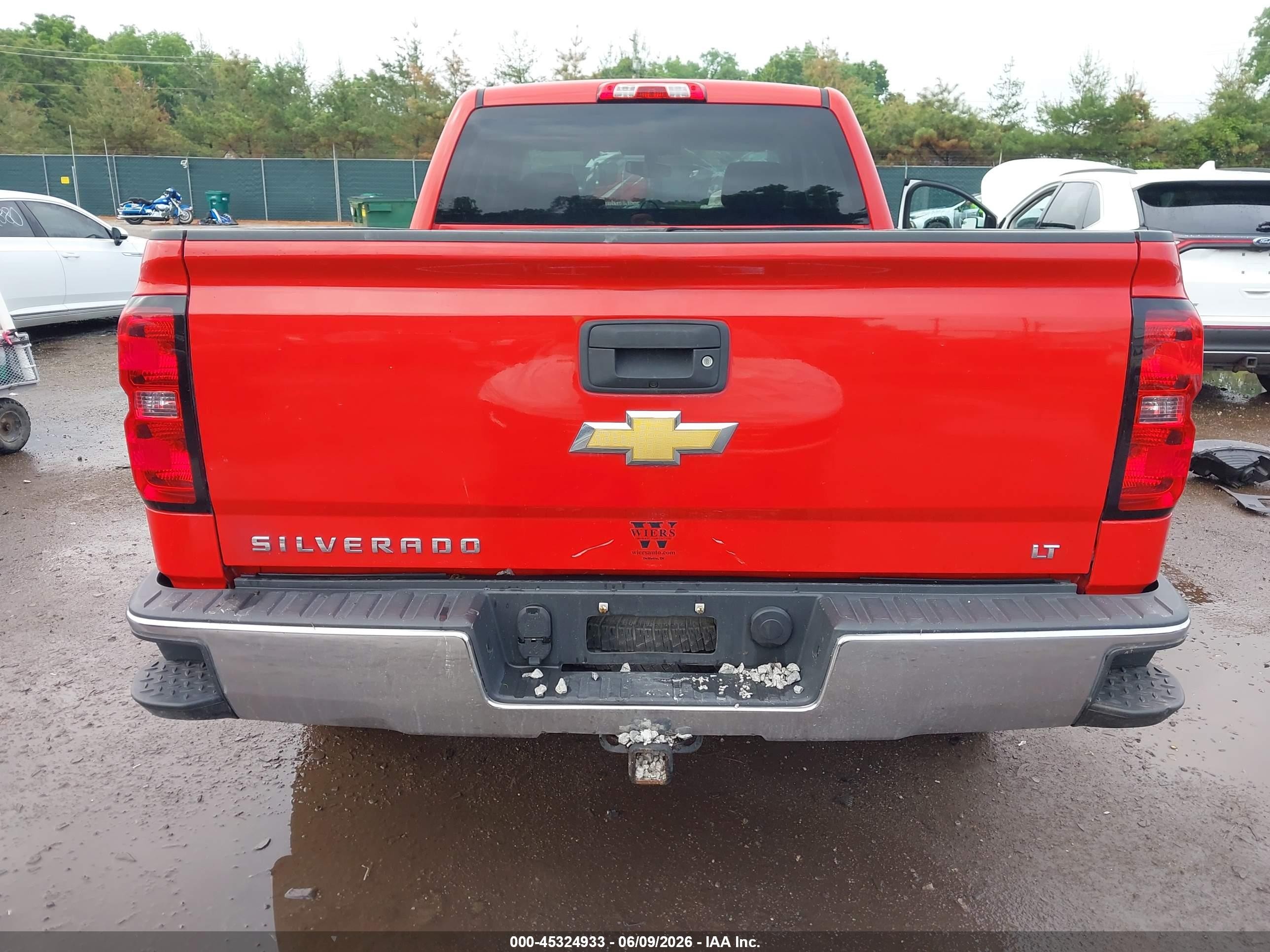 2014 Chevrolet Silverado 1500 1lt Red vin: 1GCRCREC3EZ397082