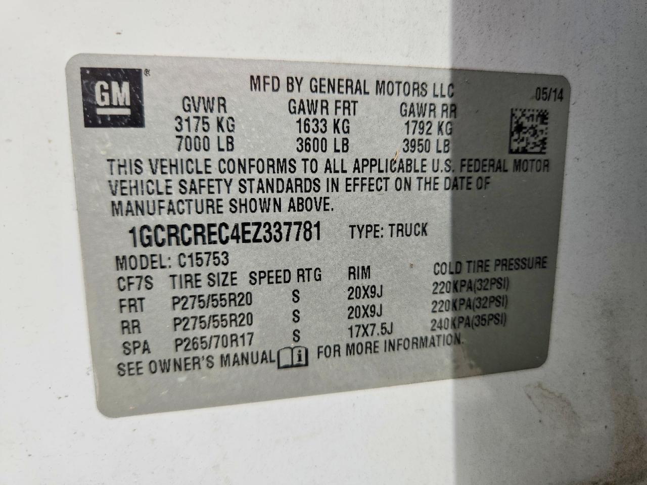 2014 Chevrolet Silverado C1500 Lt Белый vin: 1GCRCREC4EZ337781
