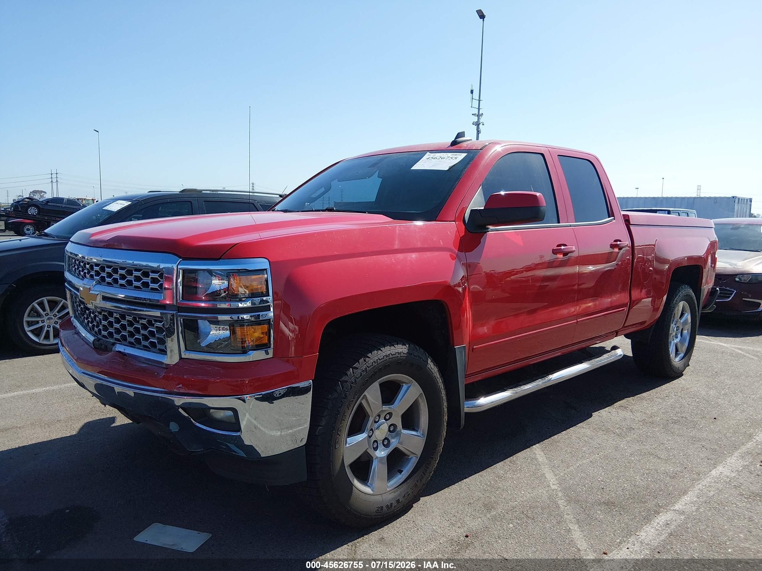 2015 Chevrolet Silverado 1500 Lt Red vin: 1GCRCREC4FZ150199