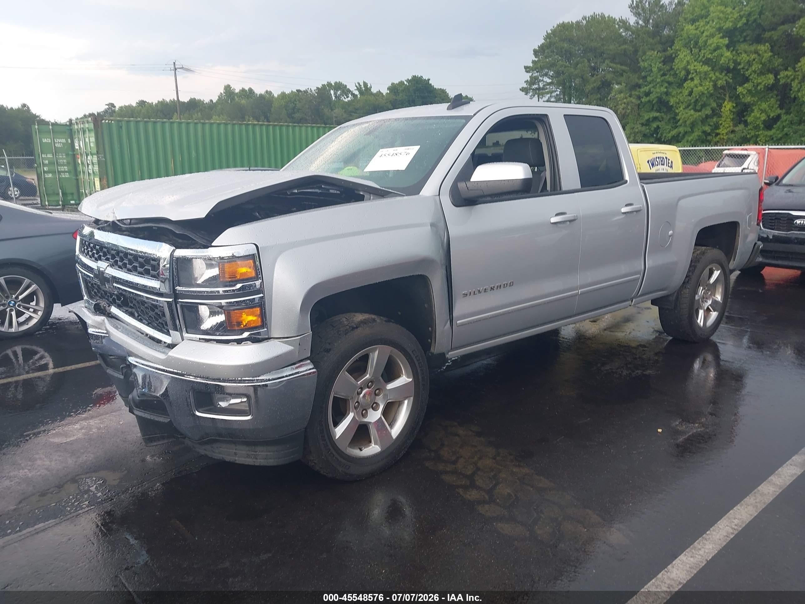 2015 Chevrolet Silverado 1500 Lt Gray vin: 1GCRCREC4FZ299924