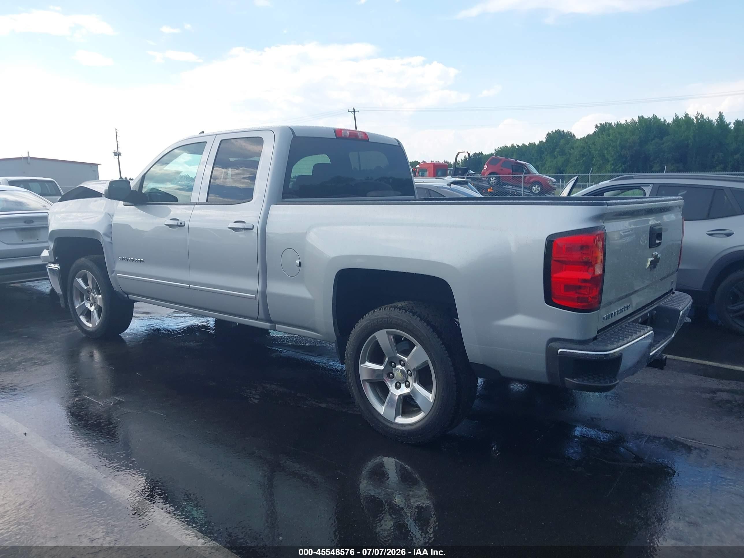 2015 Chevrolet Silverado 1500 Lt Gray vin: 1GCRCREC4FZ299924