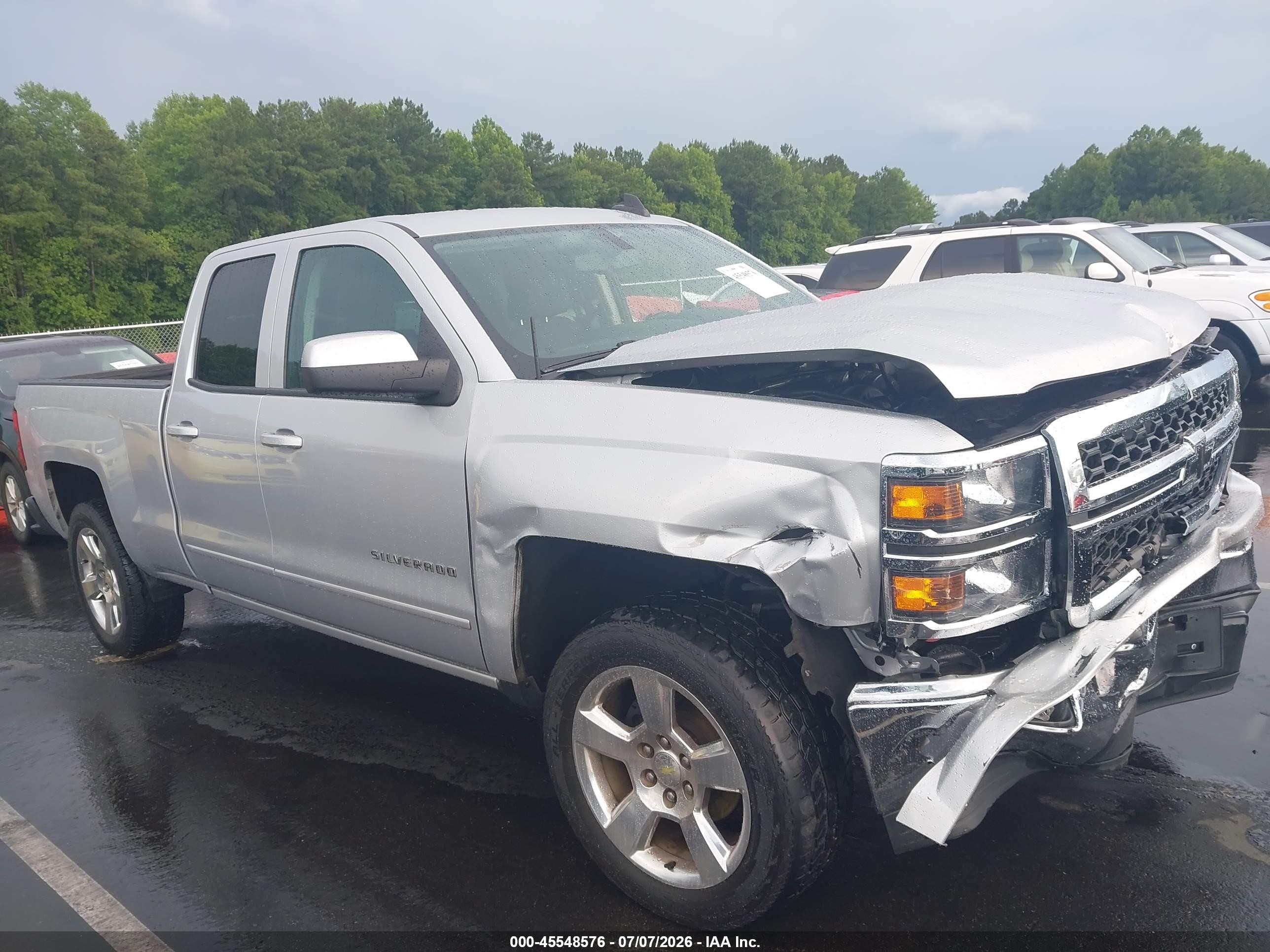 2015 Chevrolet Silverado 1500 Lt Gray vin: 1GCRCREC4FZ299924
