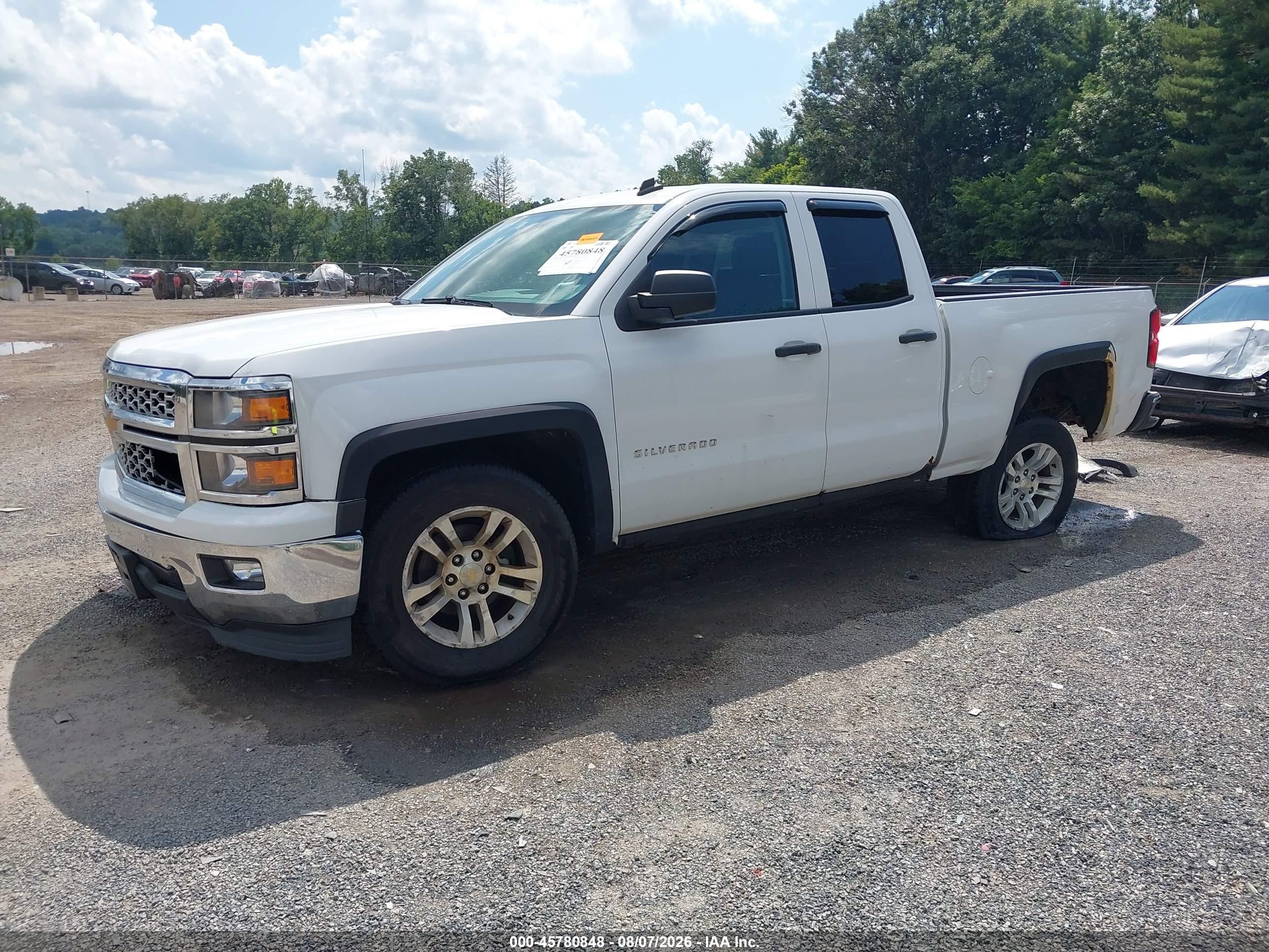 2014 Chevrolet Silverado 1500 Lt White vin: 1GCRCREC7EZ123383