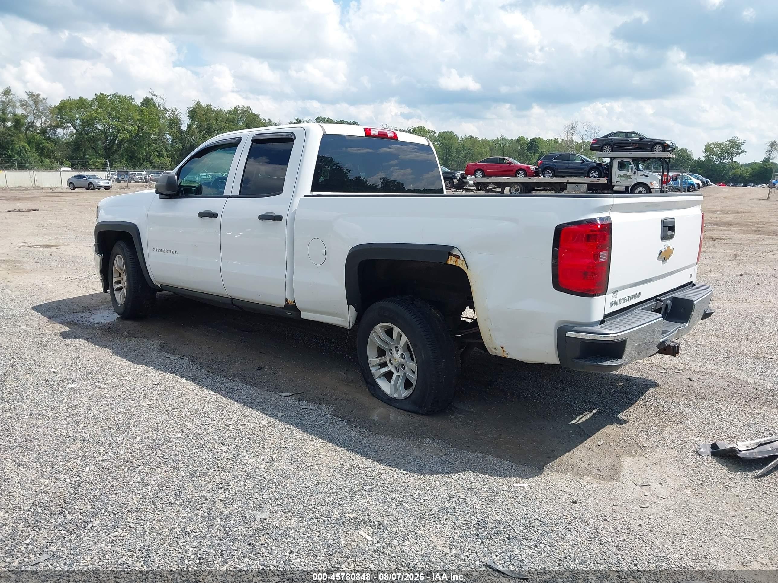 2014 Chevrolet Silverado 1500 Lt White vin: 1GCRCREC7EZ123383