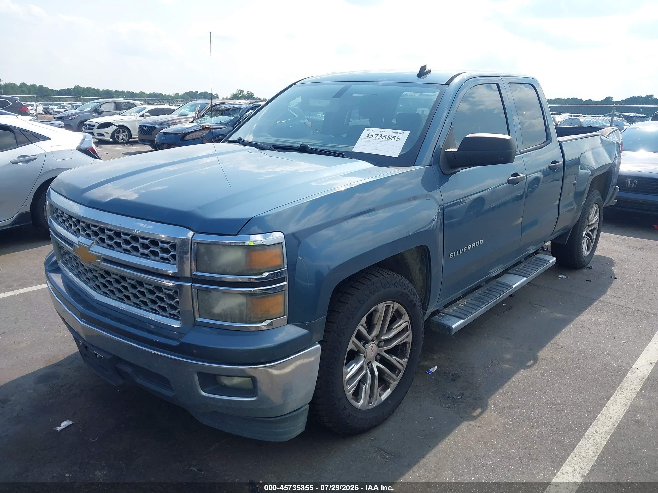 2014 Chevrolet Silverado 1500 Lt Blue vin: 1GCRCREC7EZ161258