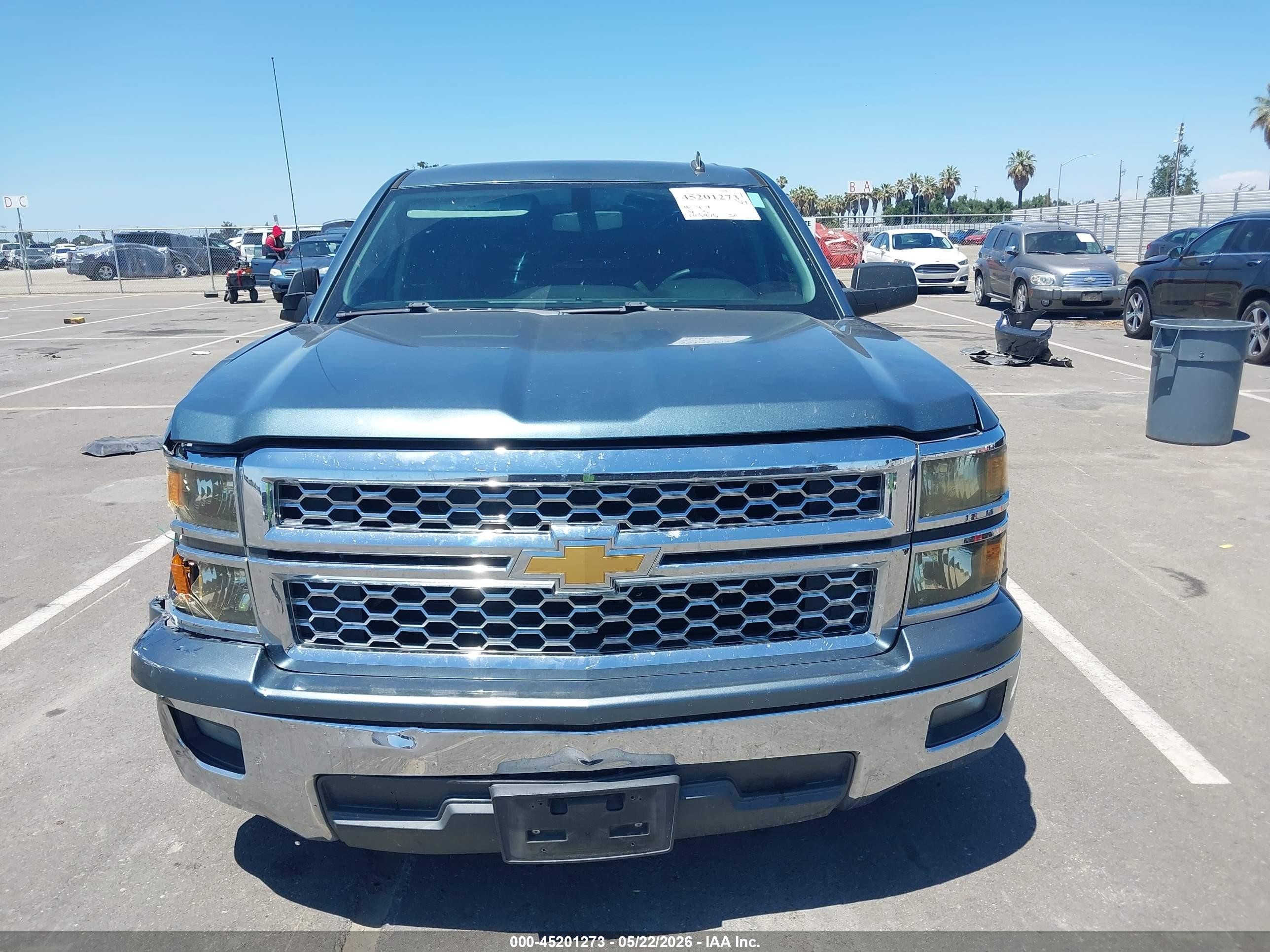 2014 Chevrolet Silverado 1500 1lt Blue vin: 1GCRCREC8EZ123733