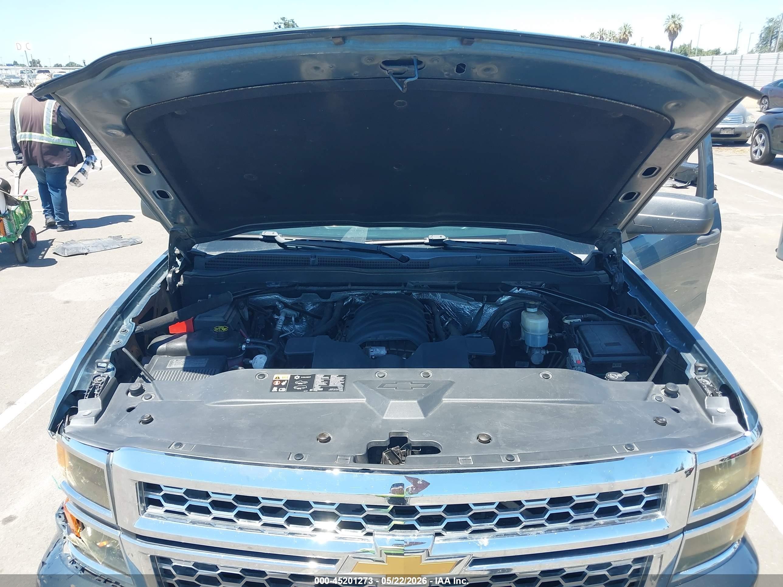 2014 Chevrolet Silverado 1500 1lt Blue vin: 1GCRCREC8EZ123733