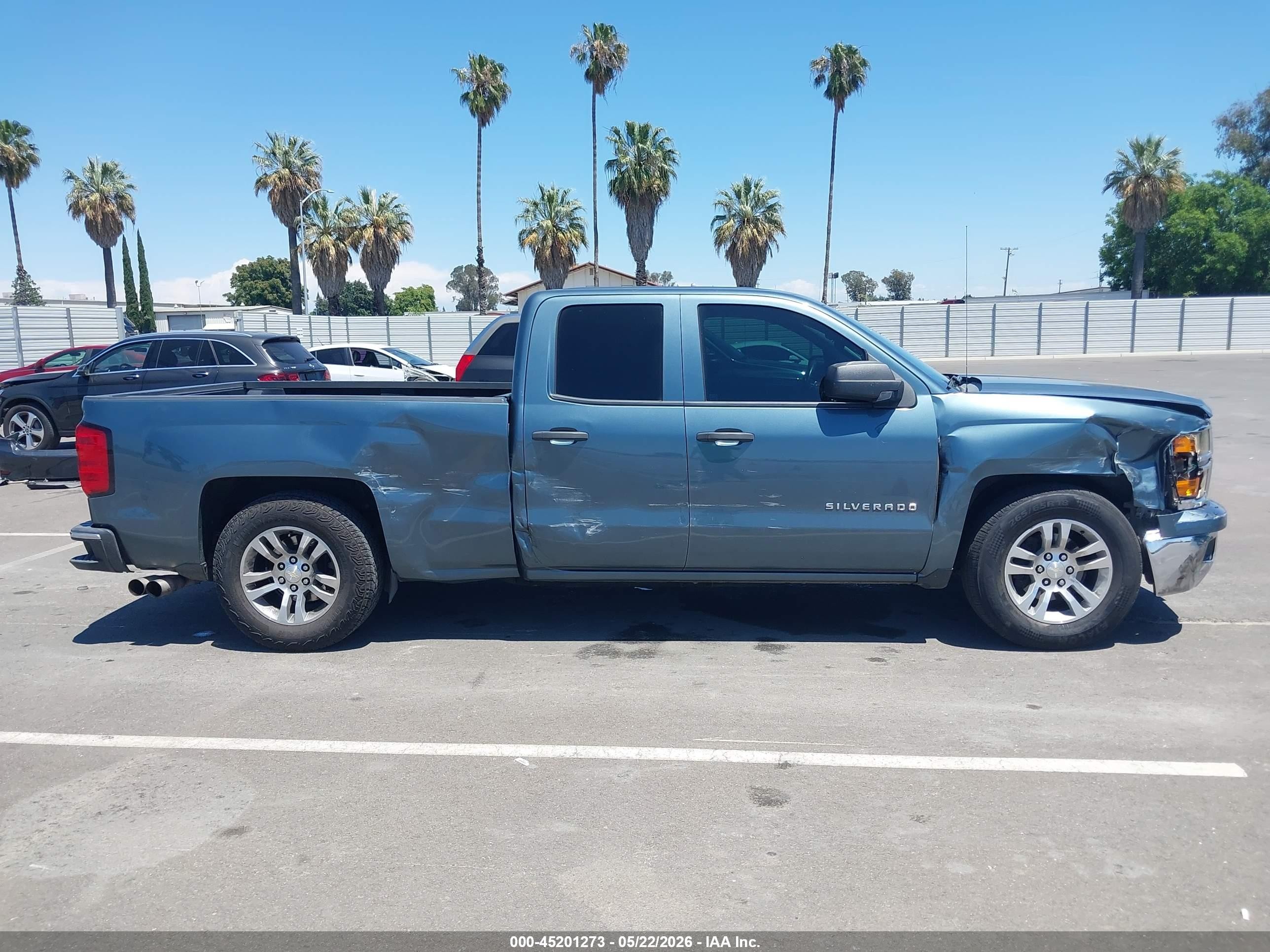 2014 Chevrolet Silverado 1500 1lt Blue vin: 1GCRCREC8EZ123733