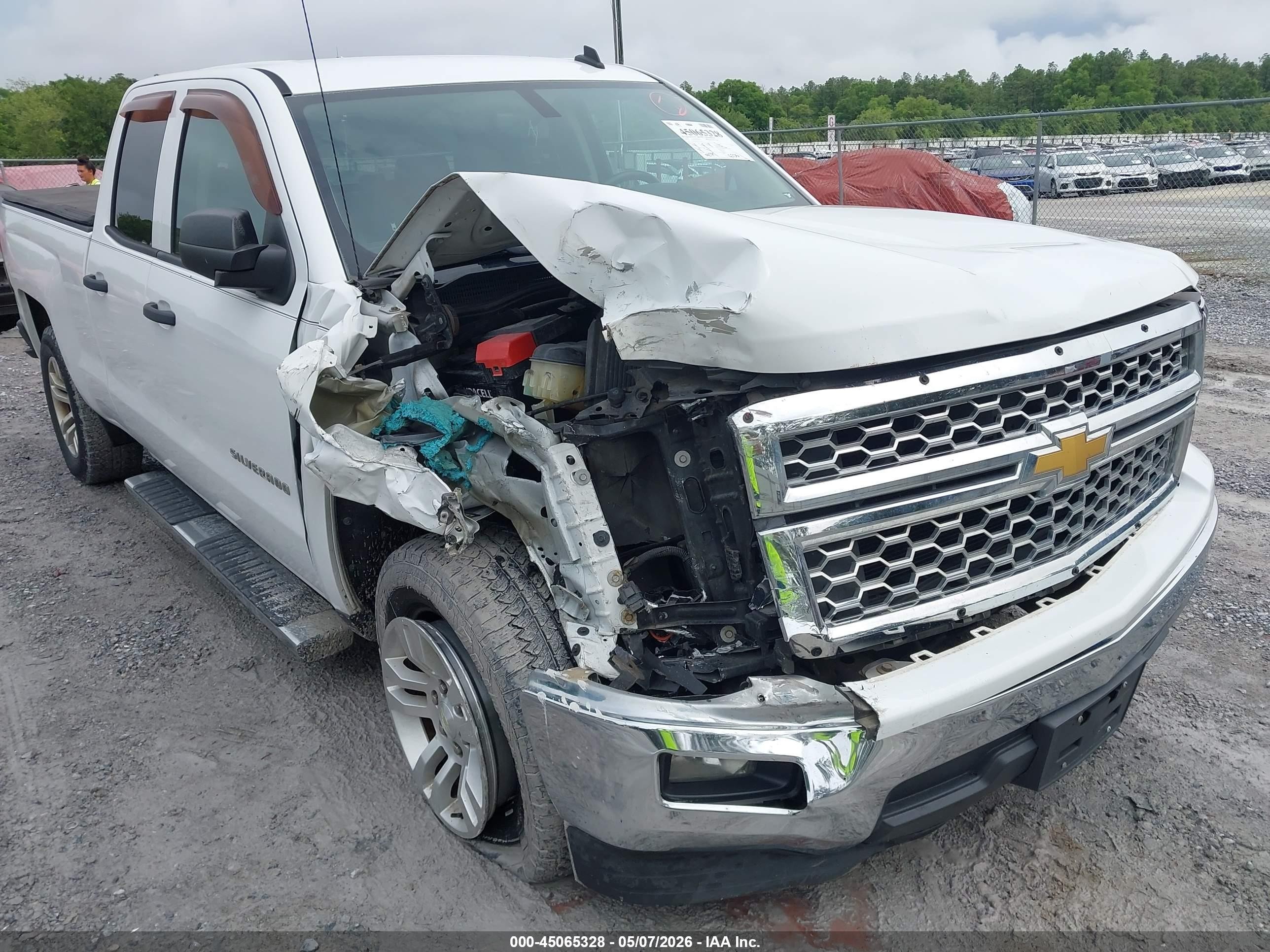 2014 Chevrolet Silverado 1500 1lt White vin: 1GCRCREC8EZ411543
