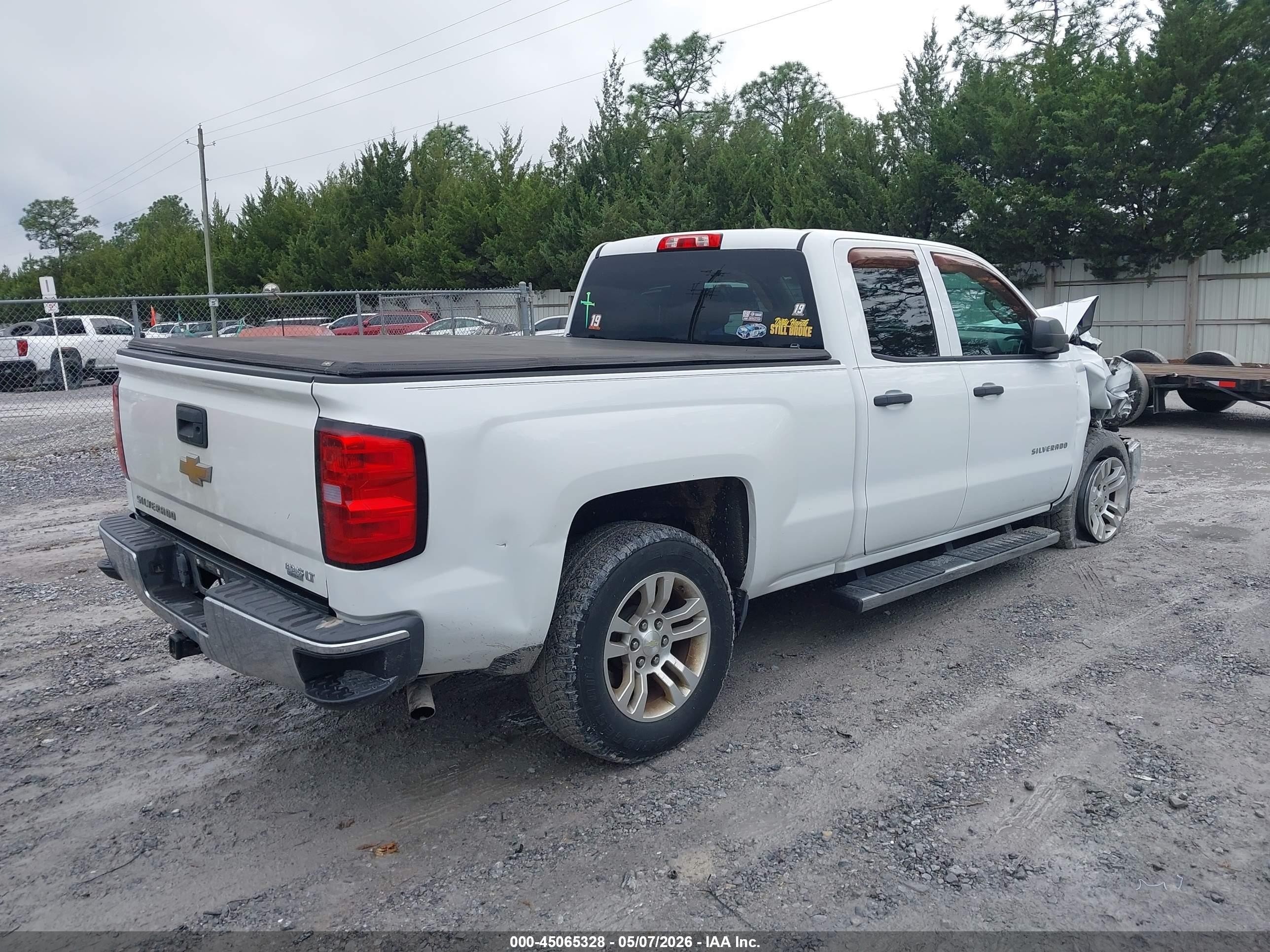 2014 Chevrolet Silverado 1500 1lt White vin: 1GCRCREC8EZ411543