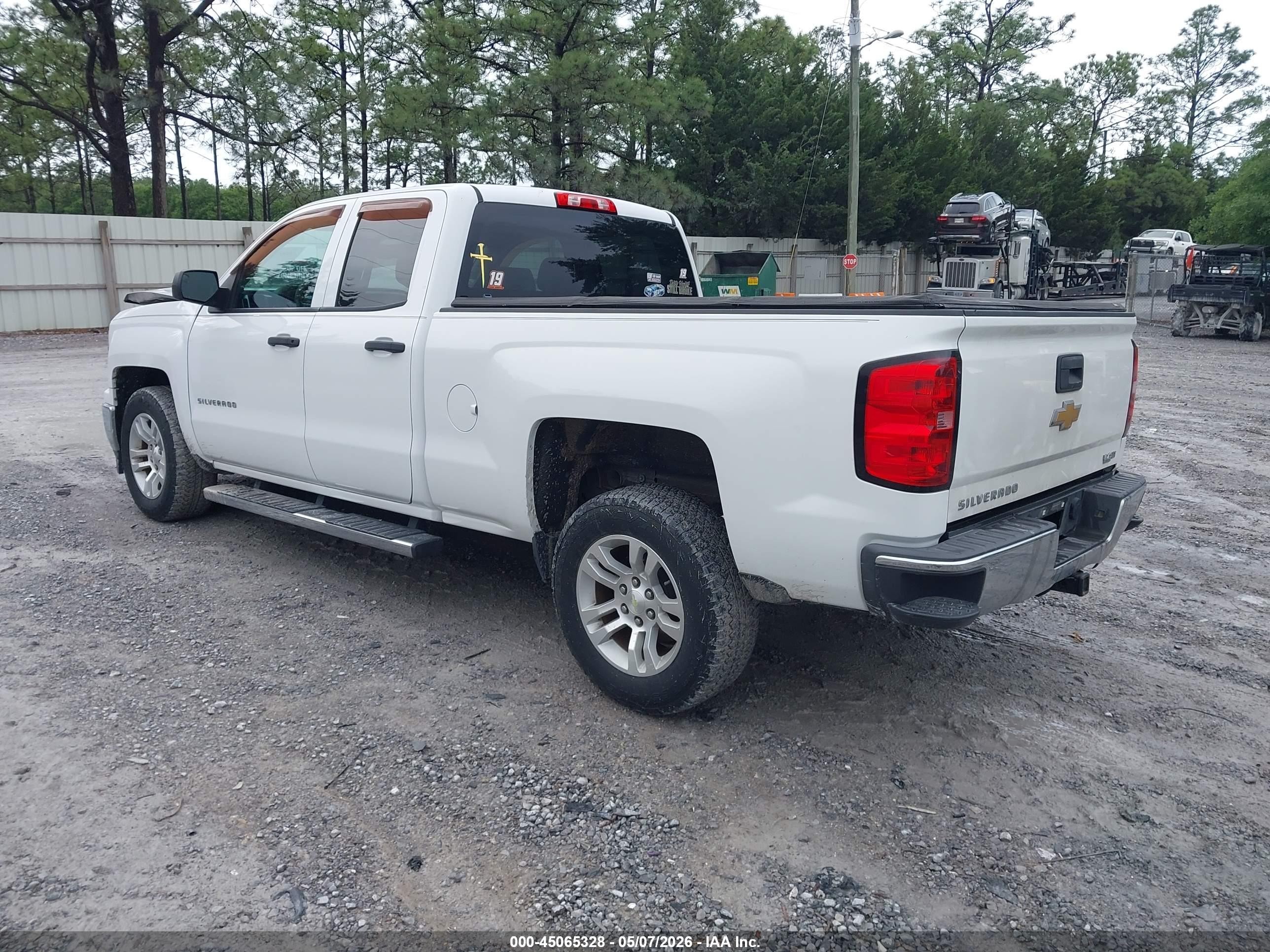 2014 Chevrolet Silverado 1500 1lt White vin: 1GCRCREC8EZ411543