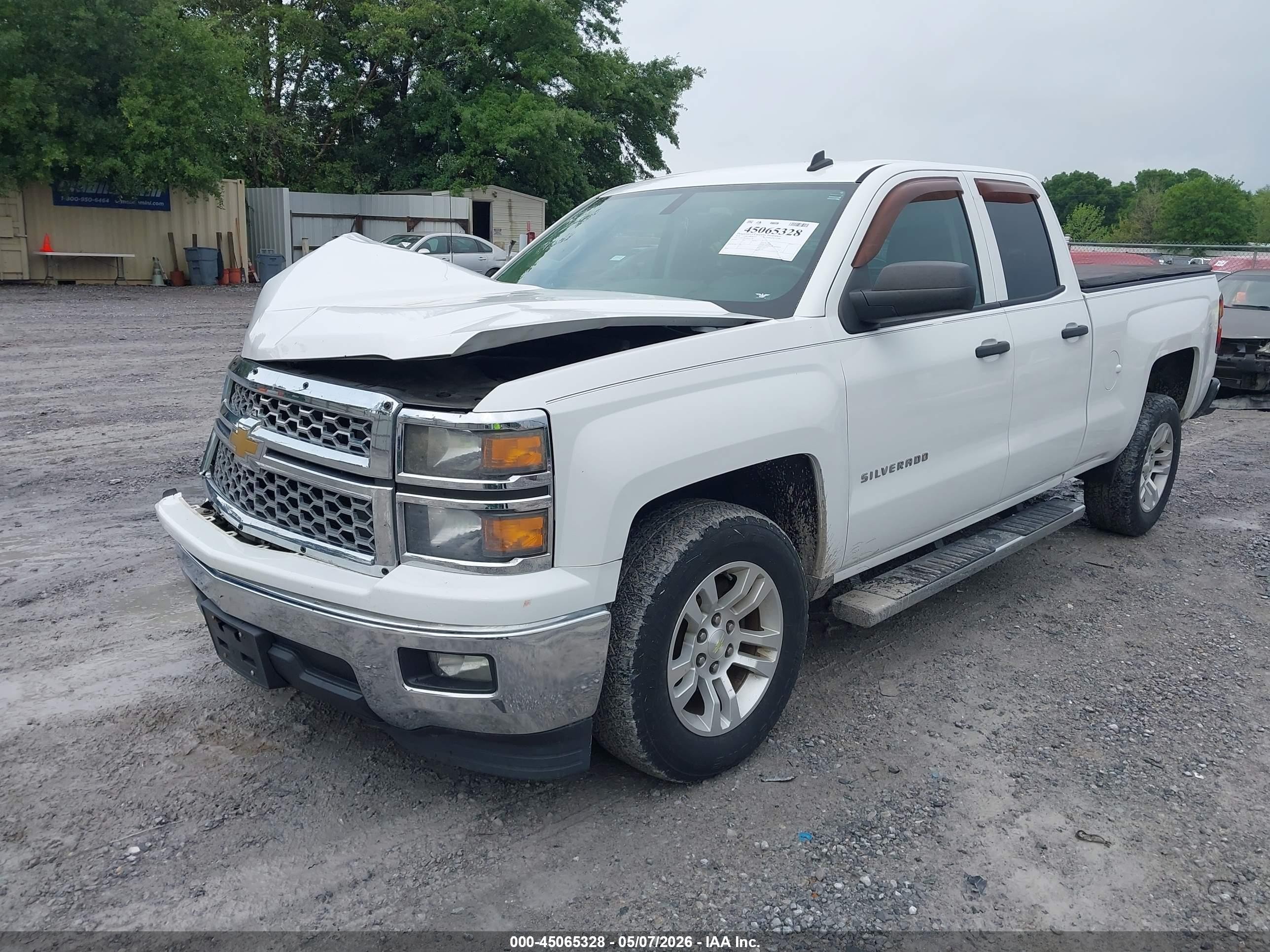 2014 Chevrolet Silverado 1500 1lt White vin: 1GCRCREC8EZ411543