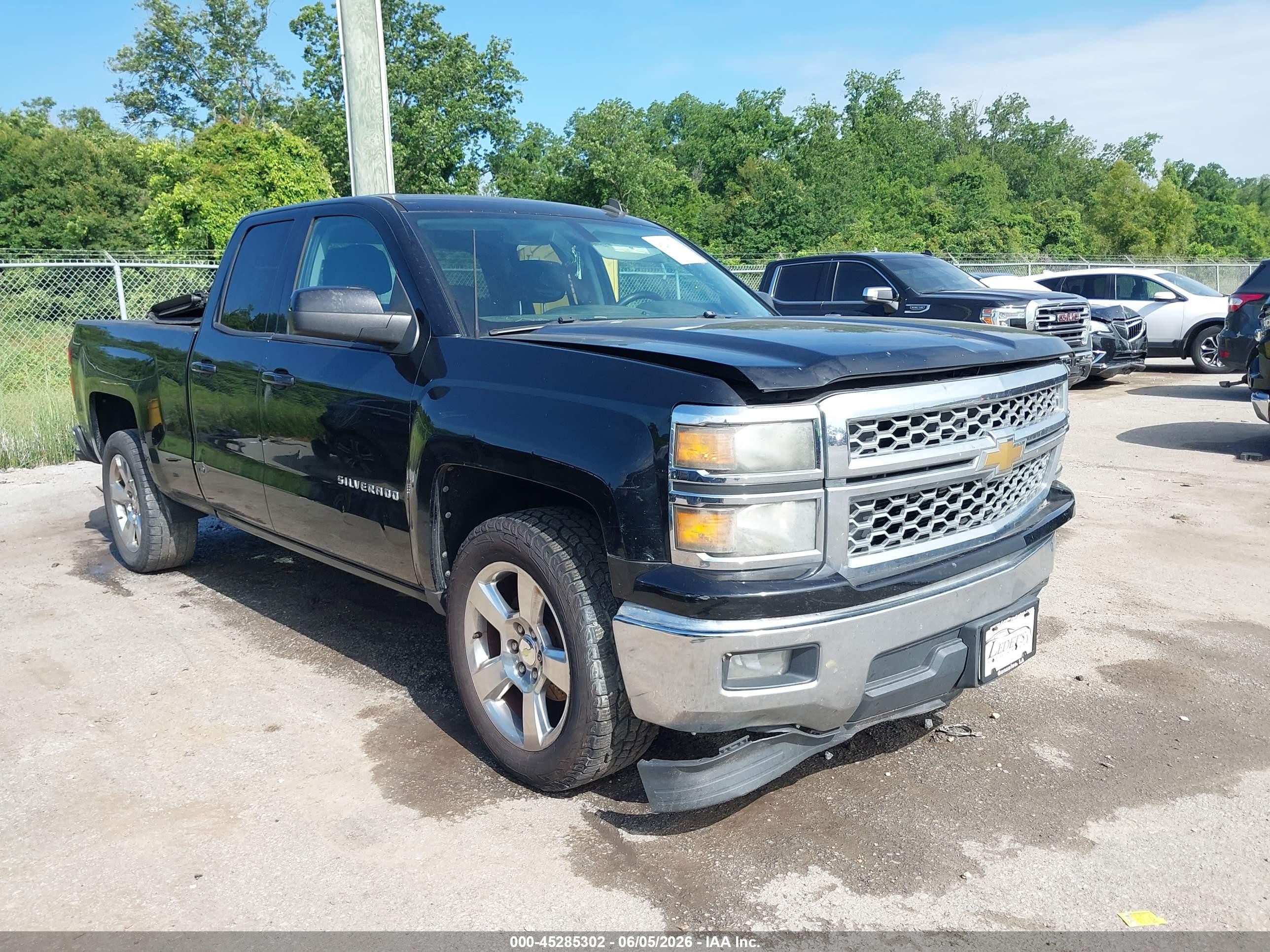 2014 Chevrolet Silverado 1500 1lt Black vin: 1GCRCREC9EZ237448