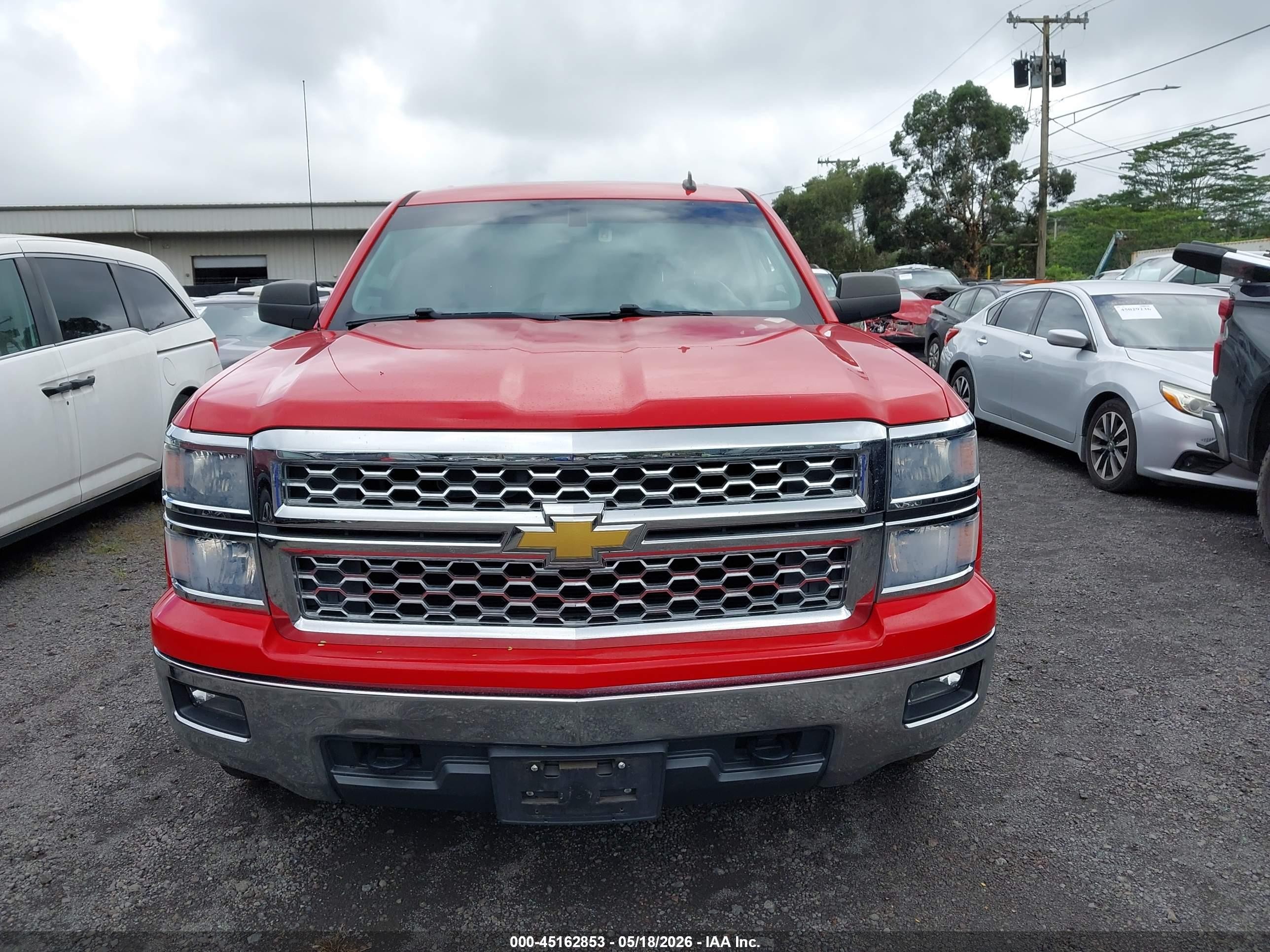 2014 Chevrolet Silverado 1500 1lt Red vin: 1GCRCREC9EZ391285