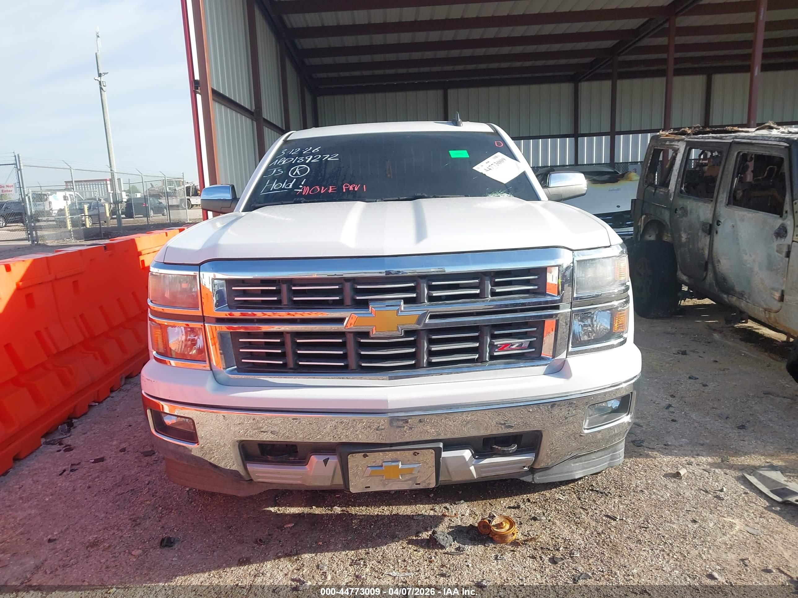 2015 Chevrolet Silverado 1500 2lt White vin: 1GCRCREC9FZ298753
