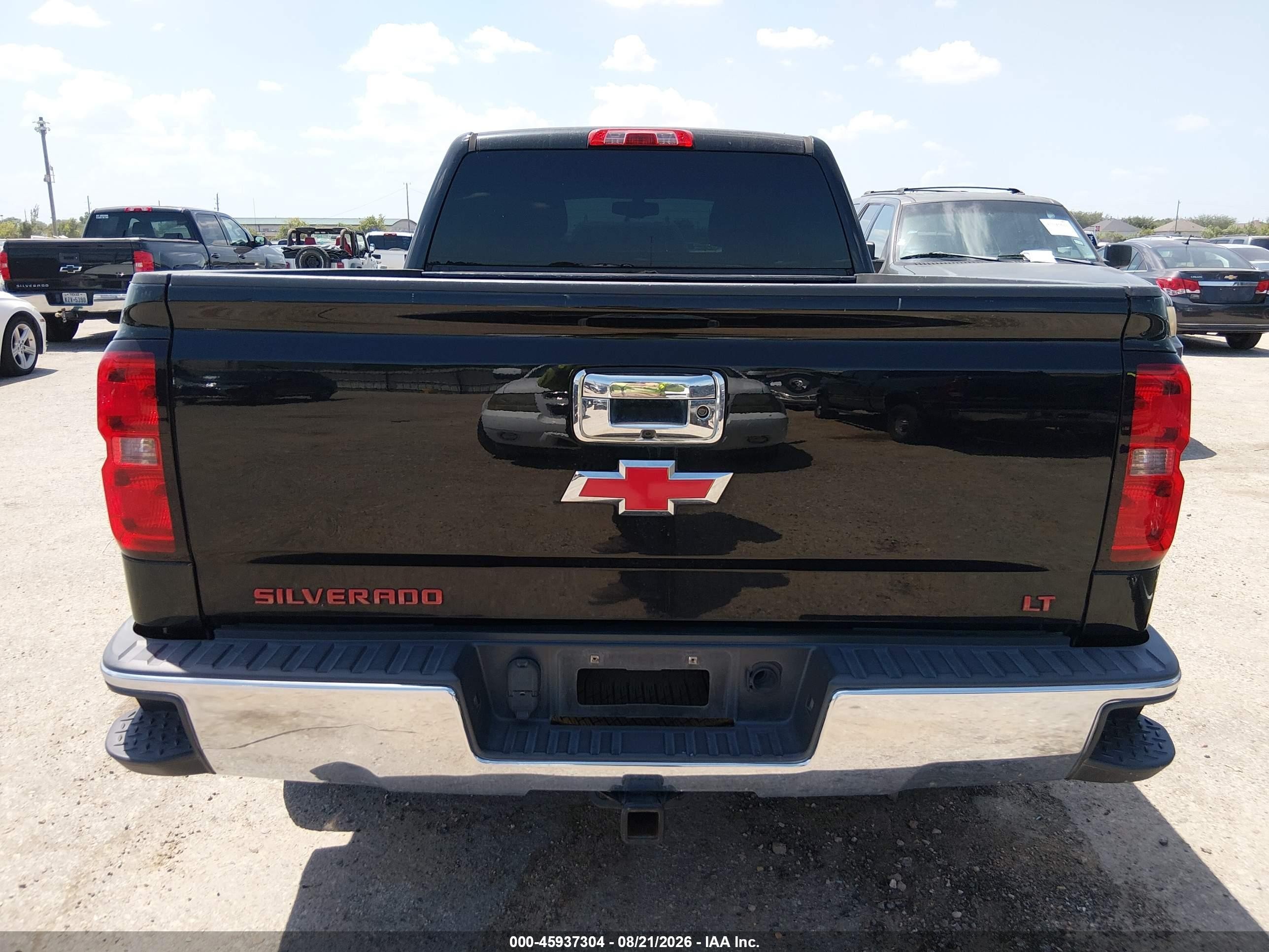 2014 Chevrolet Silverado 1500 Lt Black vin: 1GCRCRECXEZ368324