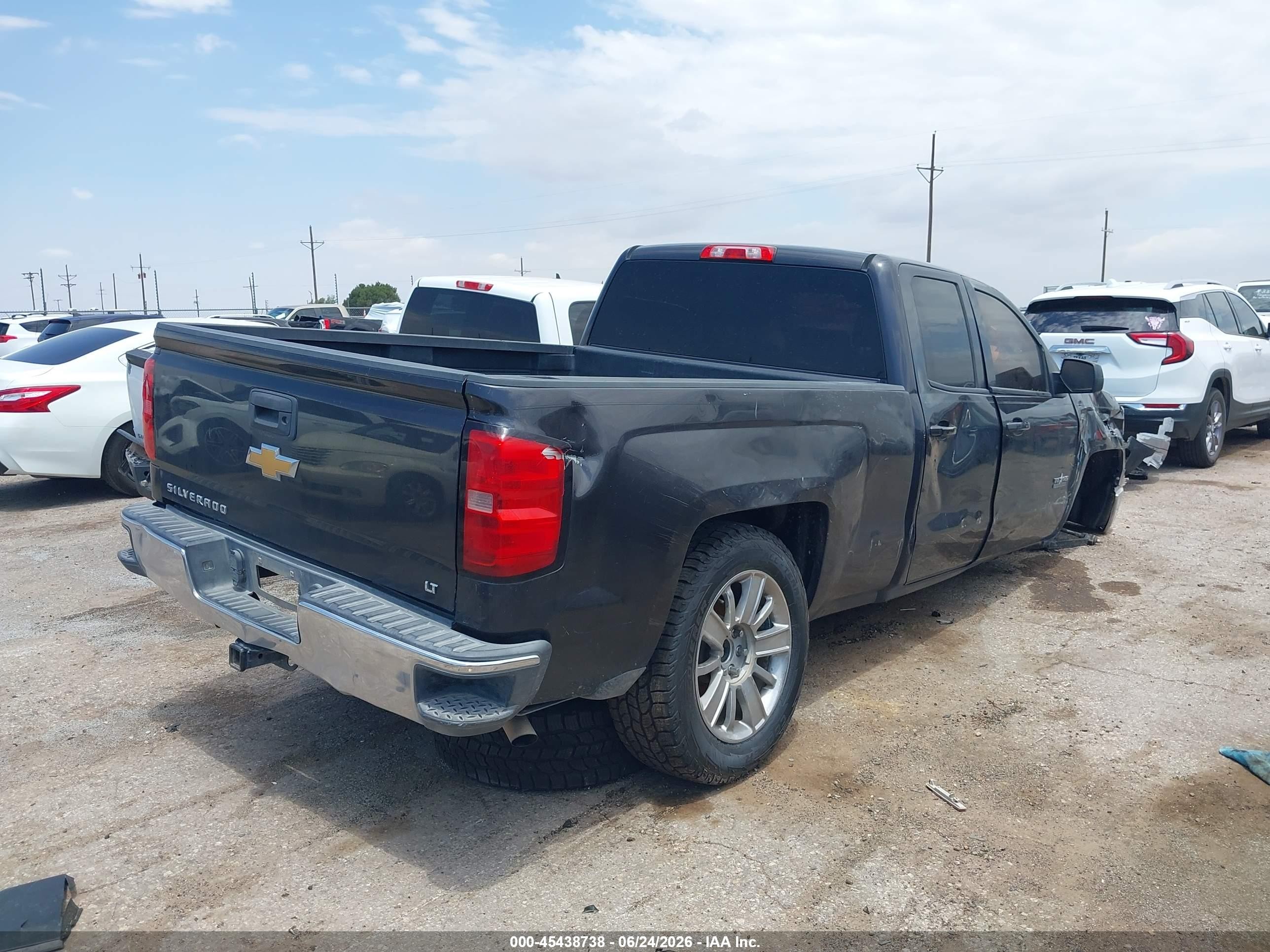 2014 Chevrolet Silverado 1500 Lt Black vin: 1GCRCREH1EZ257155