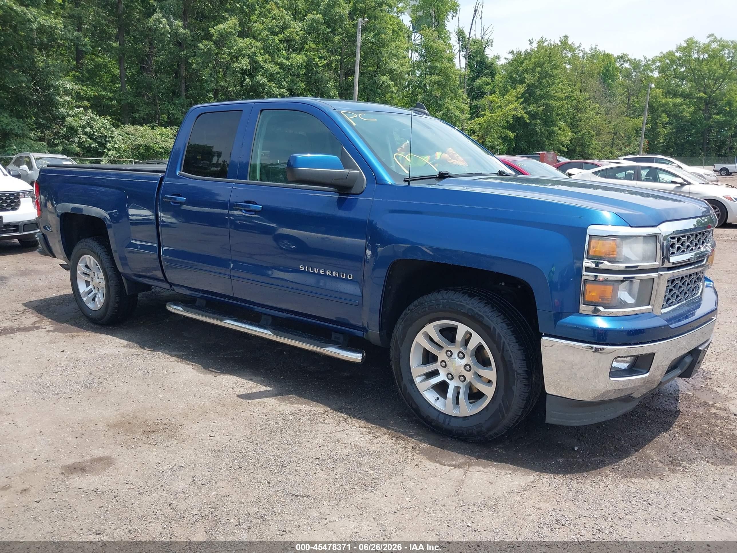 2015 Chevrolet Silverado 1500 Lt Blue vin: 1GCRCREH2FZ343639