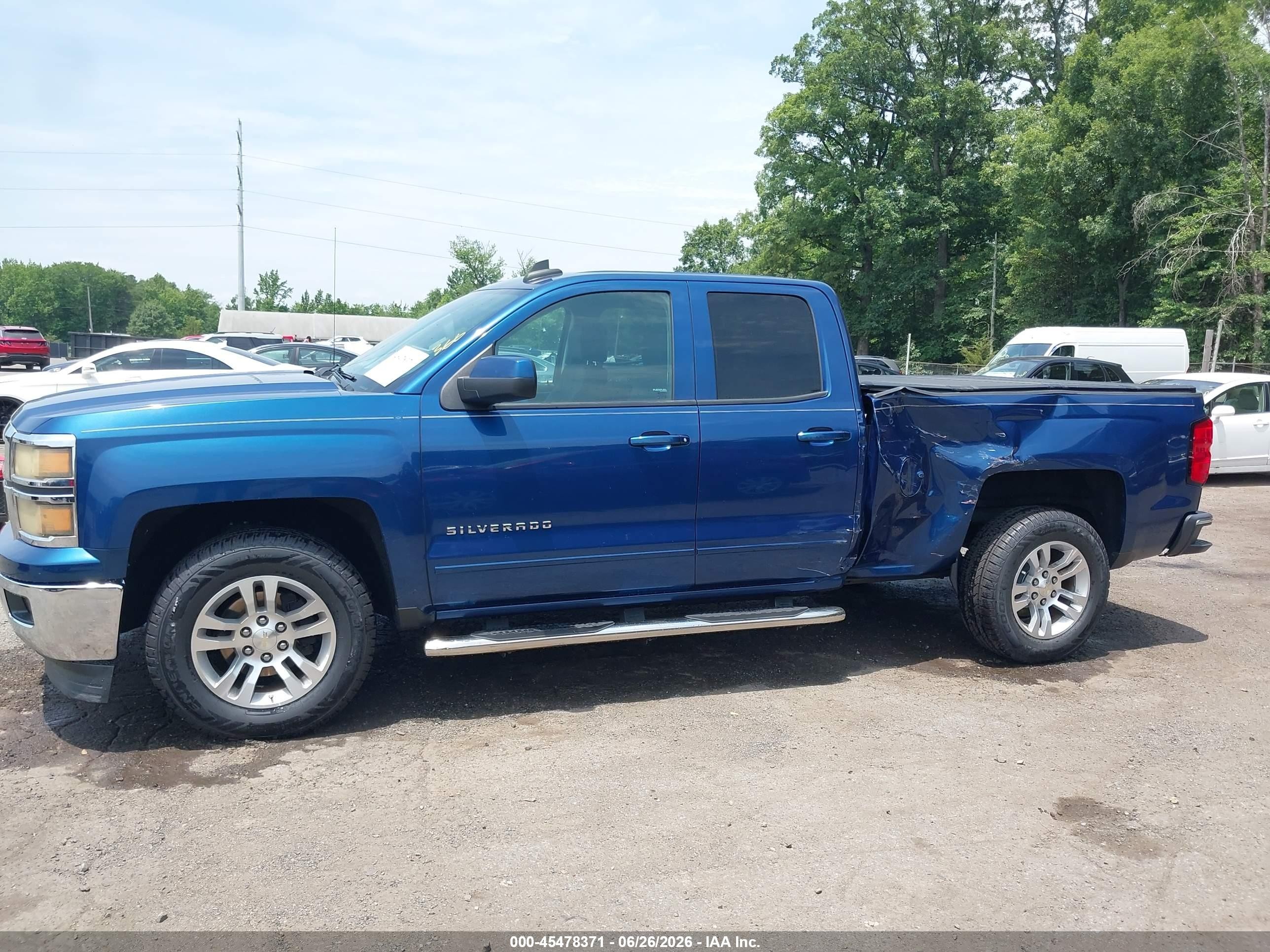 2015 Chevrolet Silverado 1500 Lt Blue vin: 1GCRCREH2FZ343639