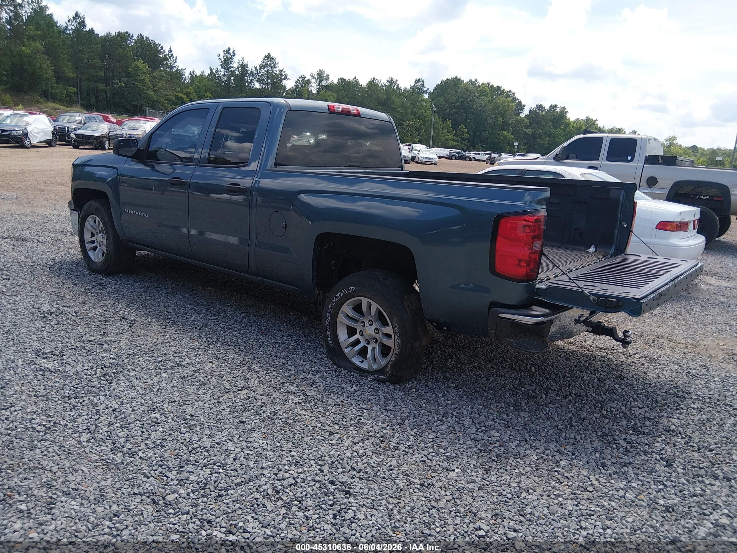 2014 Chevrolet Silverado 1500 1lt Blue vin: 1GCRCREH3EZ123599